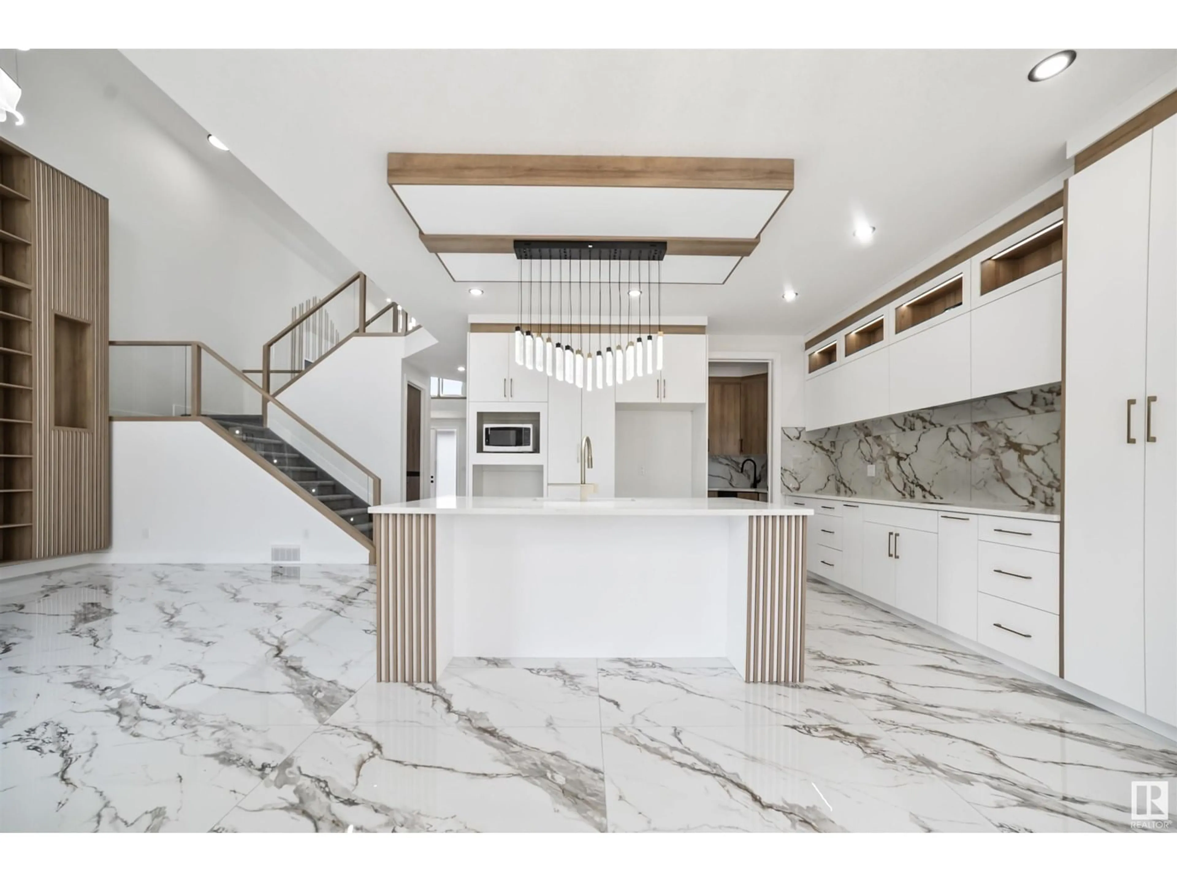 Open concept kitchen, ceramic/tile floor for 6025 19 ST, Rural Leduc County Alberta T4X3C8