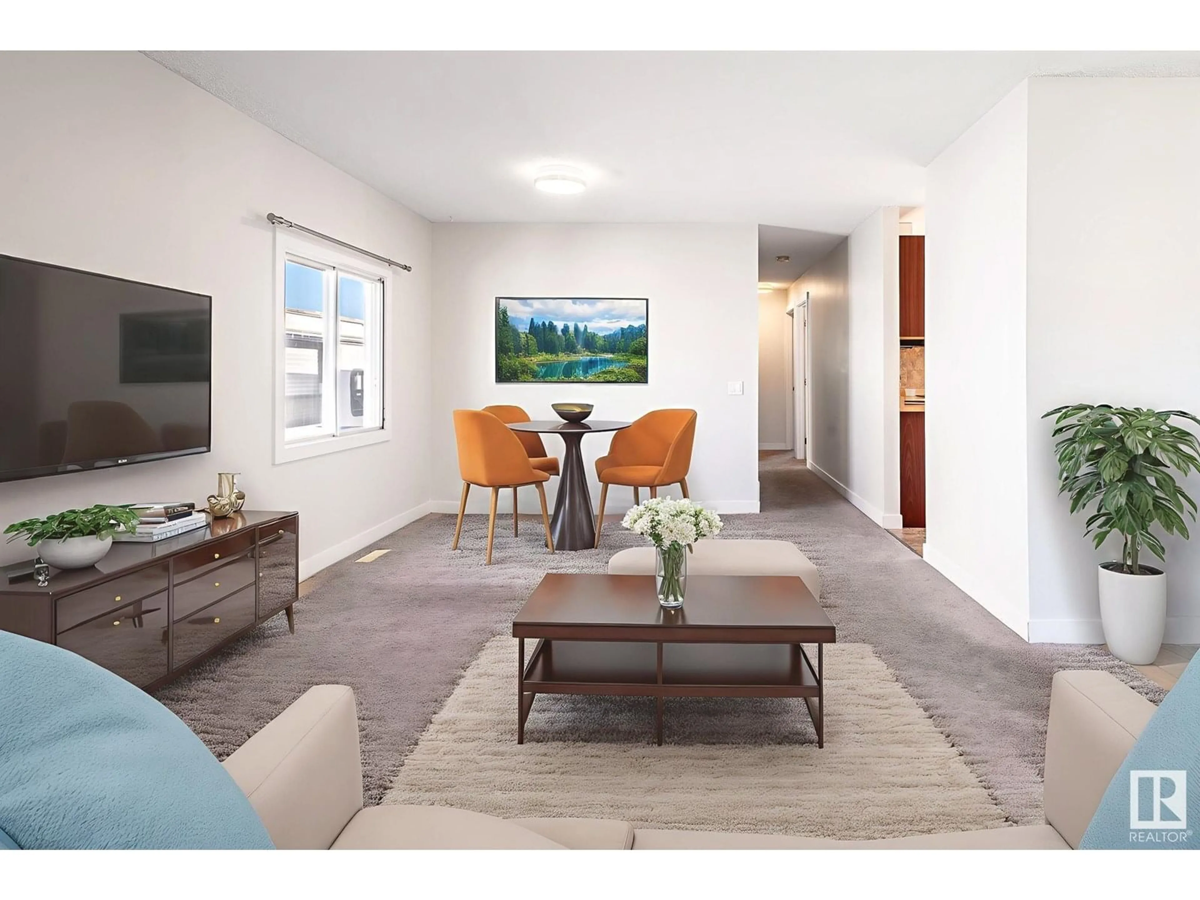 Living room with furniture, unknown for 4908 34A AV, Edmonton Alberta T6L4B6