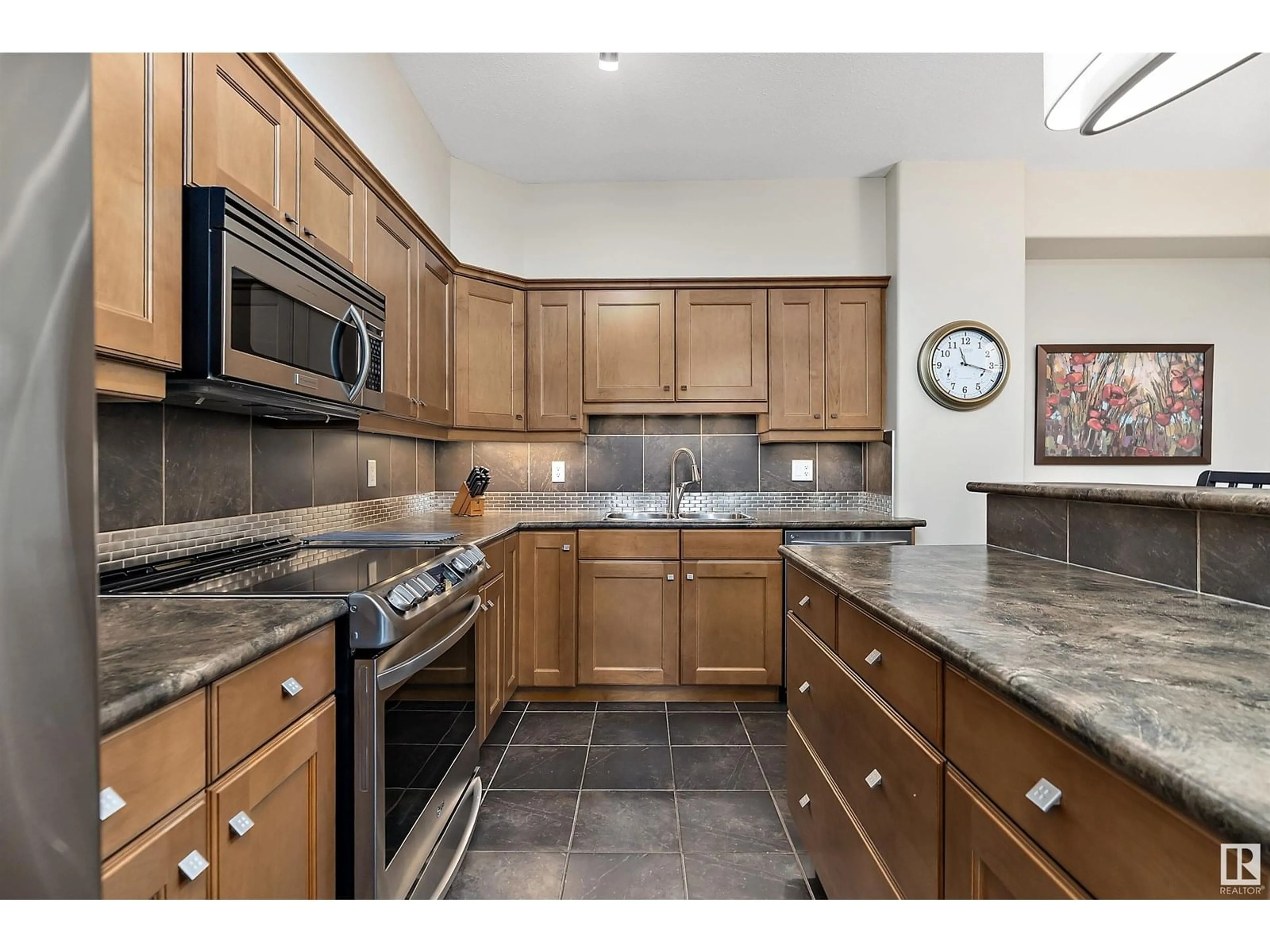Standard kitchen, ceramic/tile floor for #134 - 1406 HODGSON WY, Edmonton Alberta T6R3K1