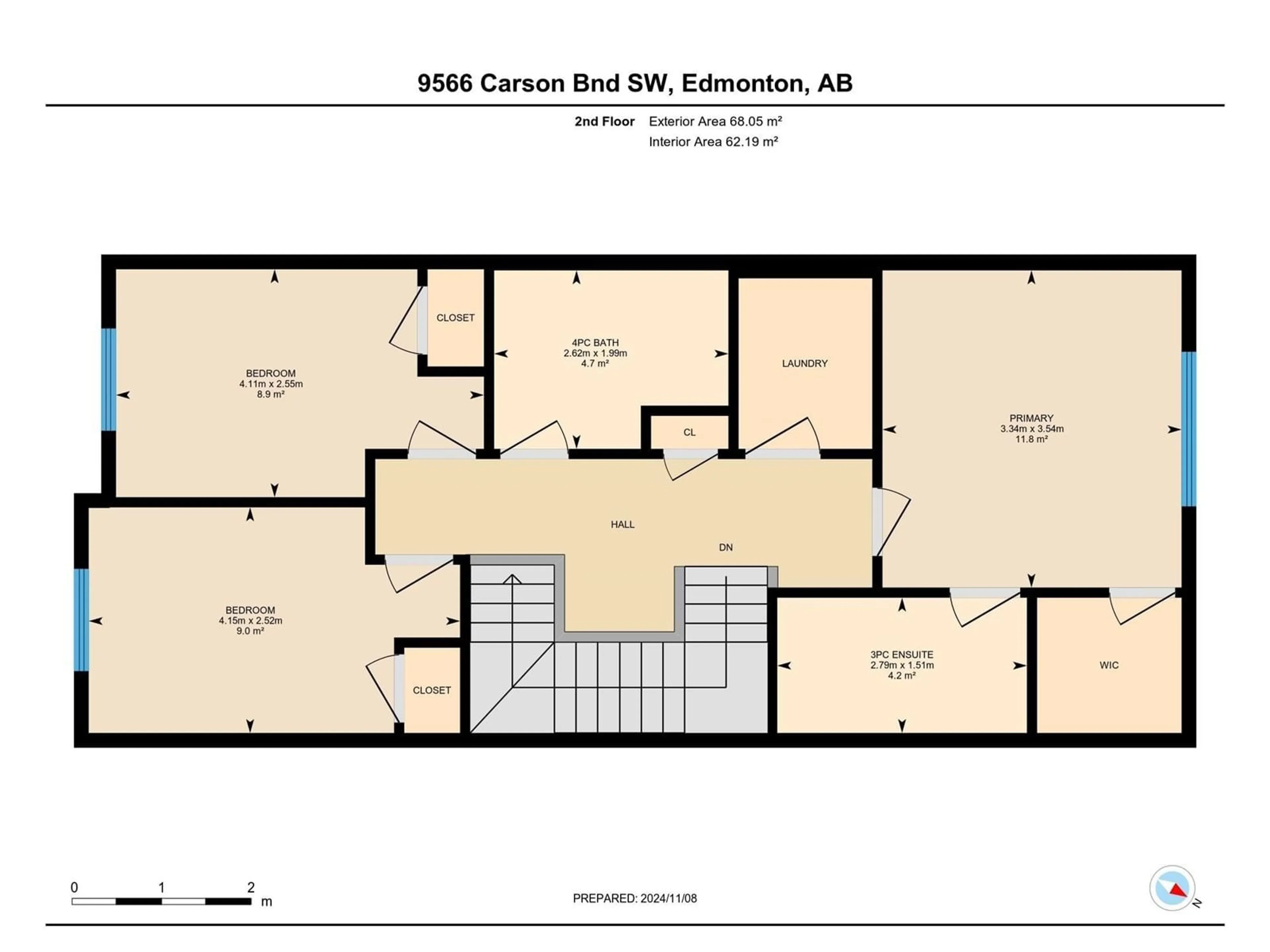 Floor plan for SW - 9566 CARSON BEND BN, Edmonton Alberta T6W5H6