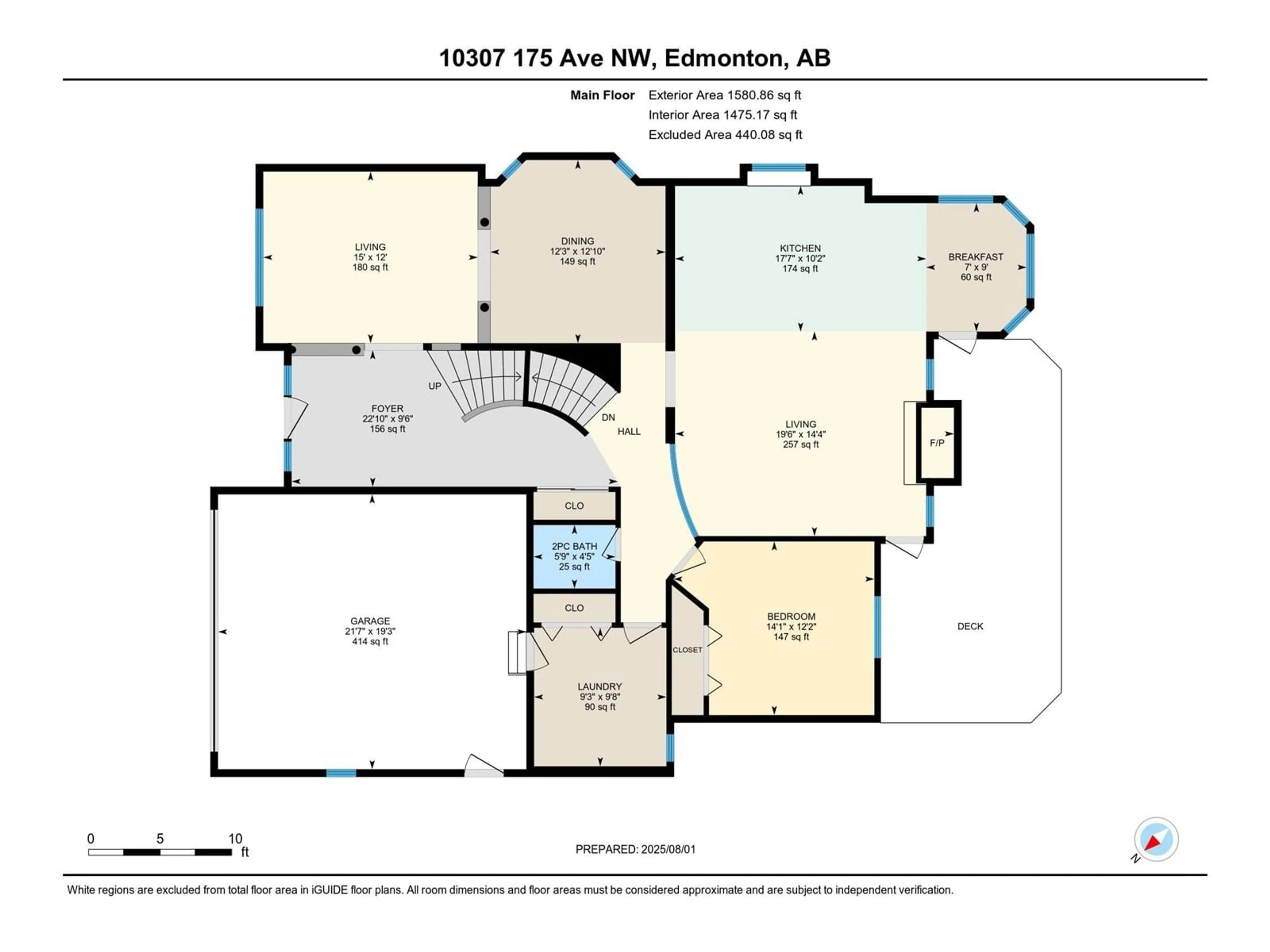 Floor plan for 10307 175 AV, Edmonton Alberta T5X5W9