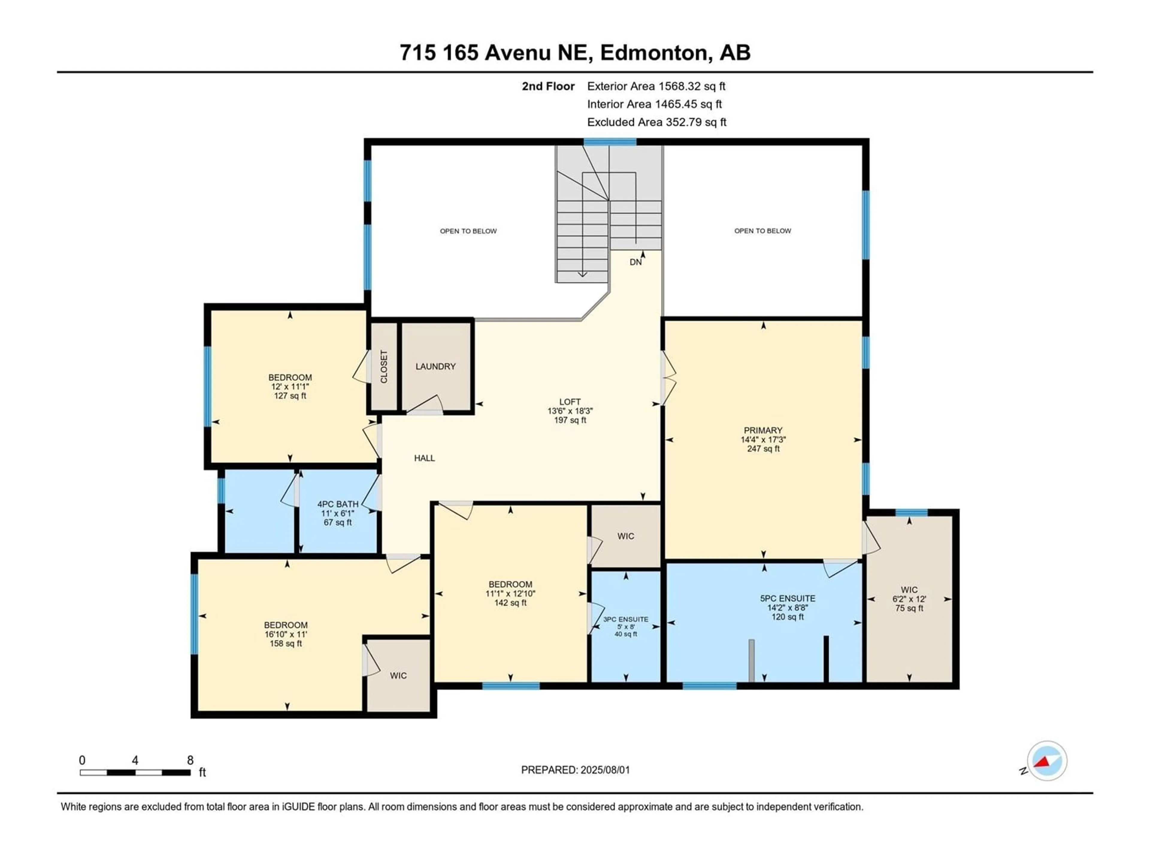 Floor plan for NE - 715 165 AV, Edmonton Alberta T5Y4J1