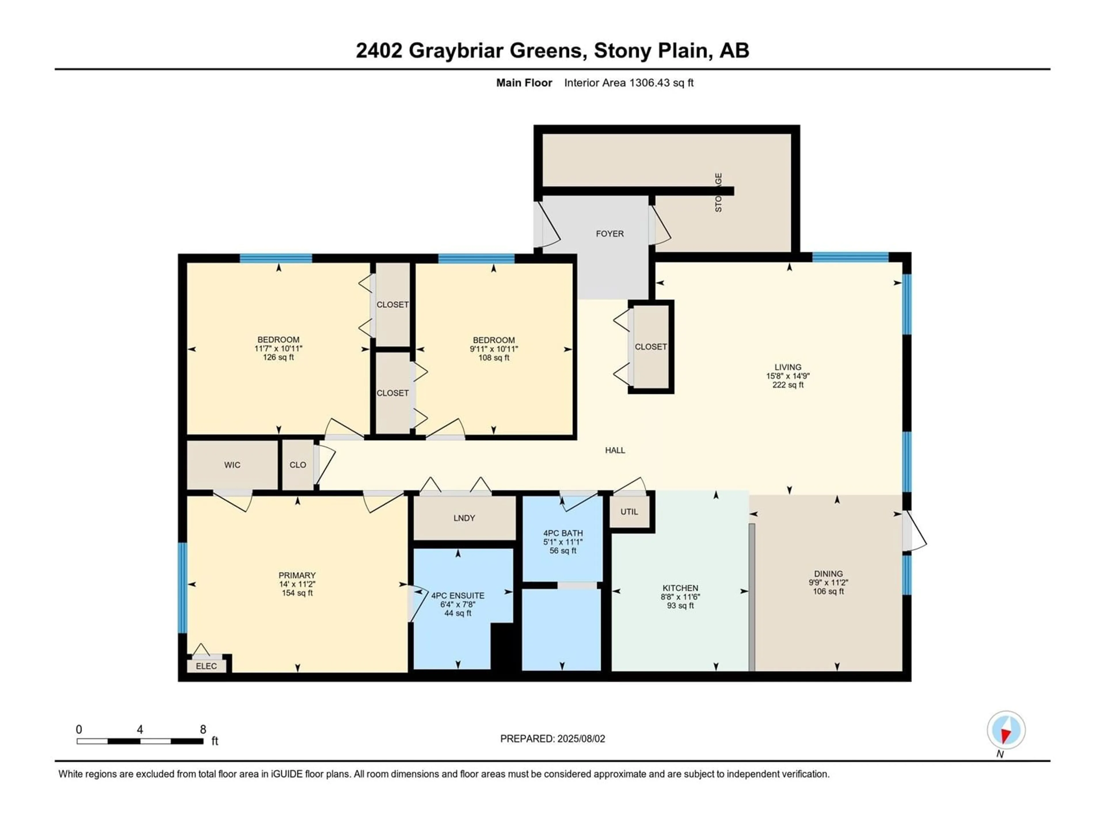 Floor plan for 2402 GRAYBRIAR GR, Stony Plain Alberta T7Z0G1
