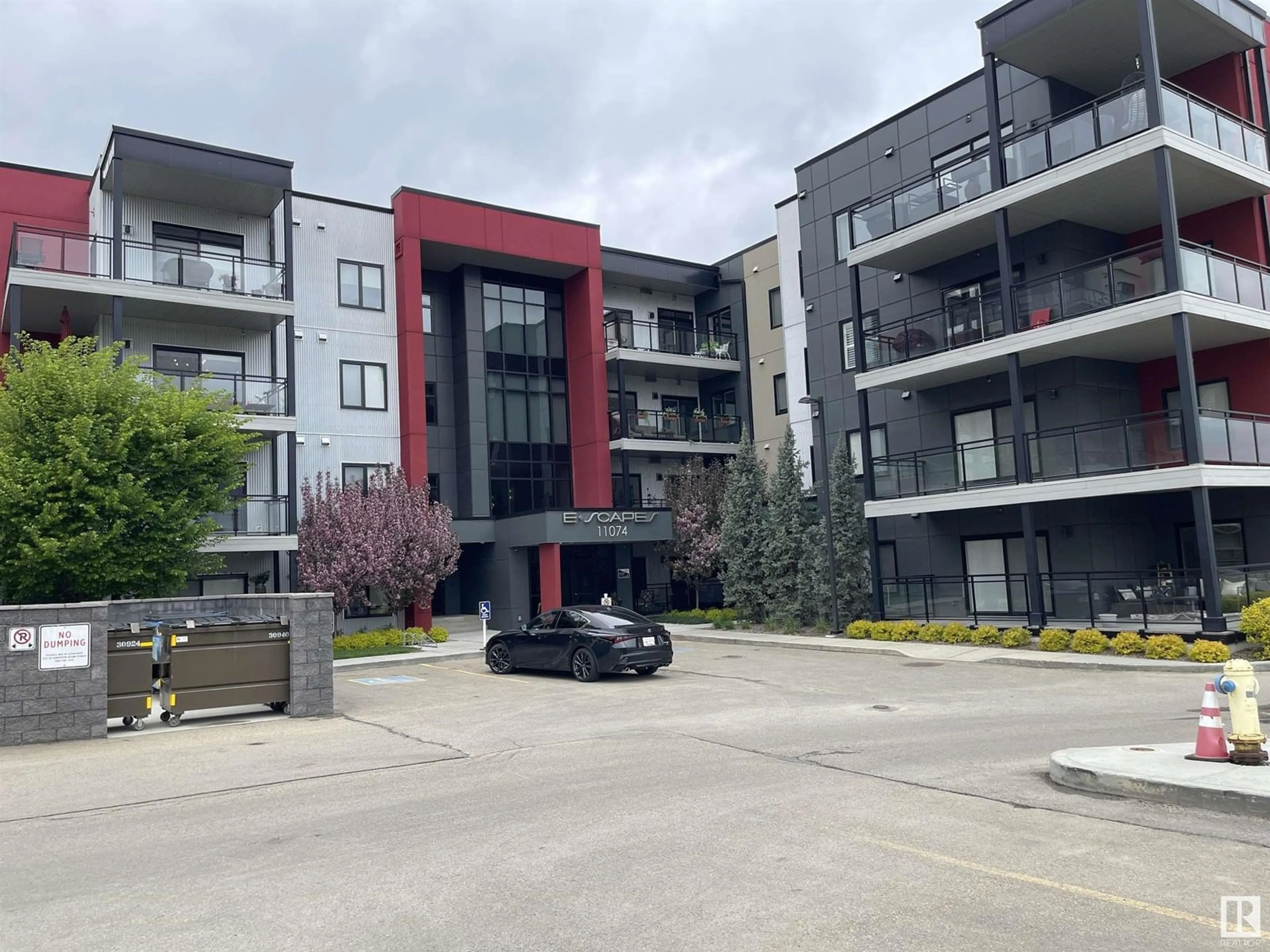A pic from outside/outdoor area/front of a property/back of a property/a pic from drone, street for #129 - 11074 ELLERSLIE RD, Edmonton Alberta T6W2C2