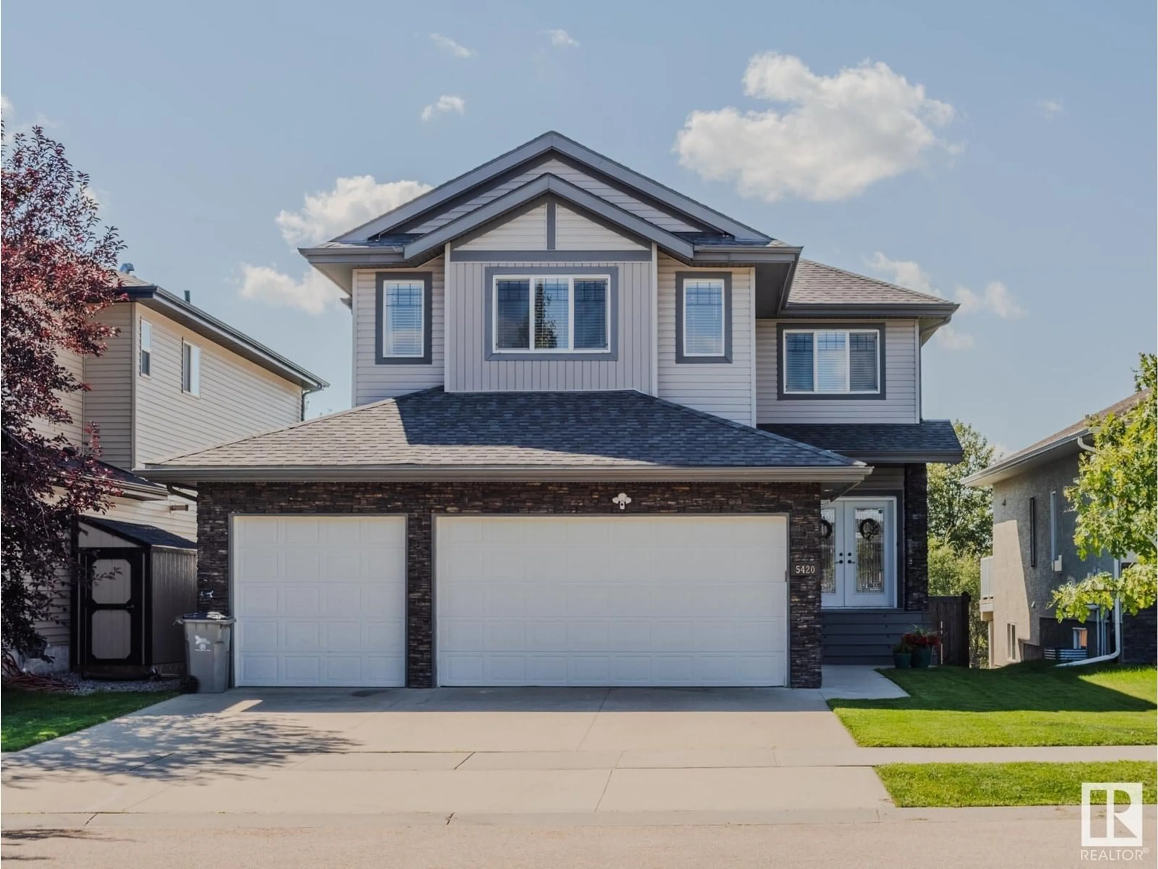 Home with vinyl exterior material, street for 5420 64 ST, Beaumont Alberta T4X0H2
