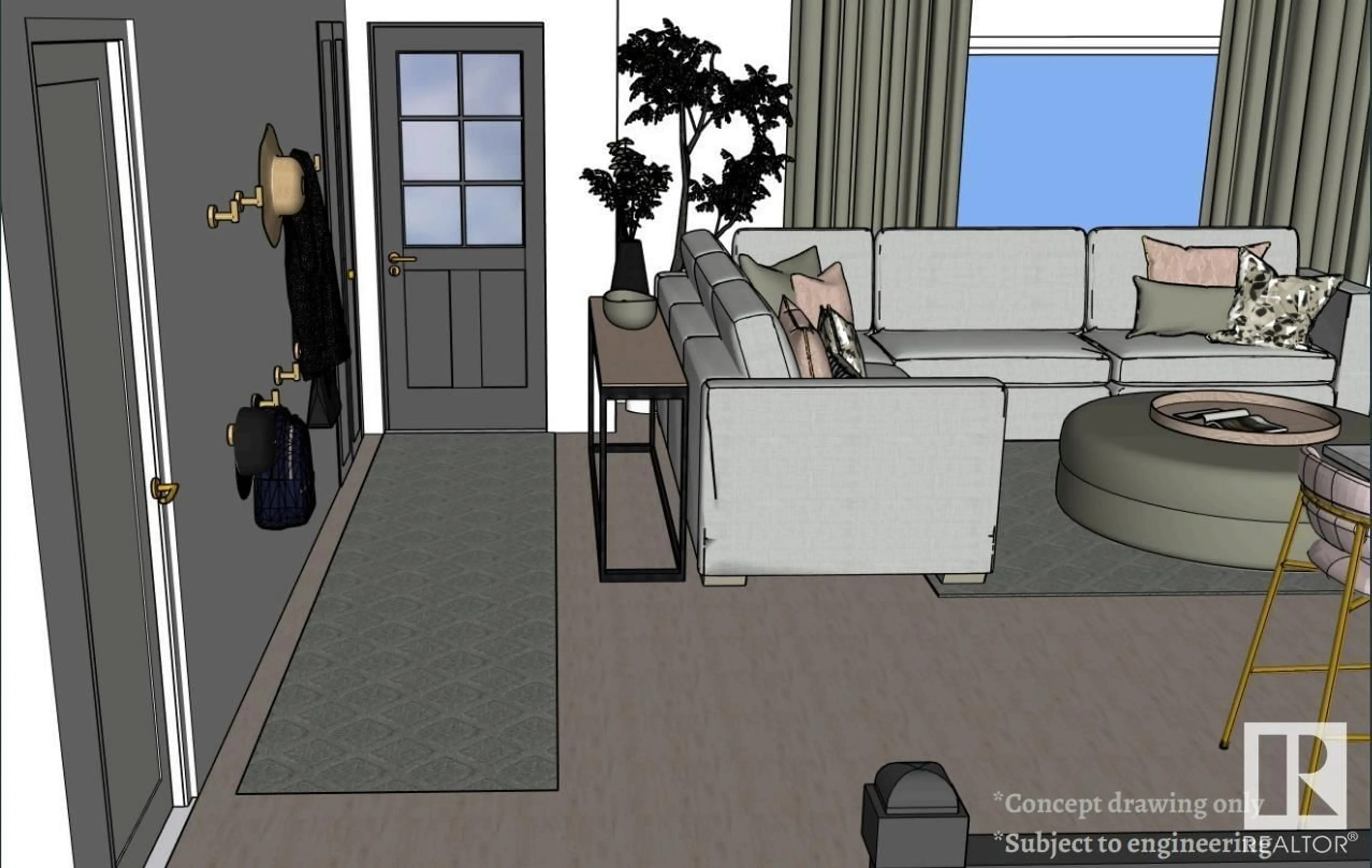 Living room with furniture, floor is not visible for 8809 74 ST, Edmonton Alberta T6B2B1
