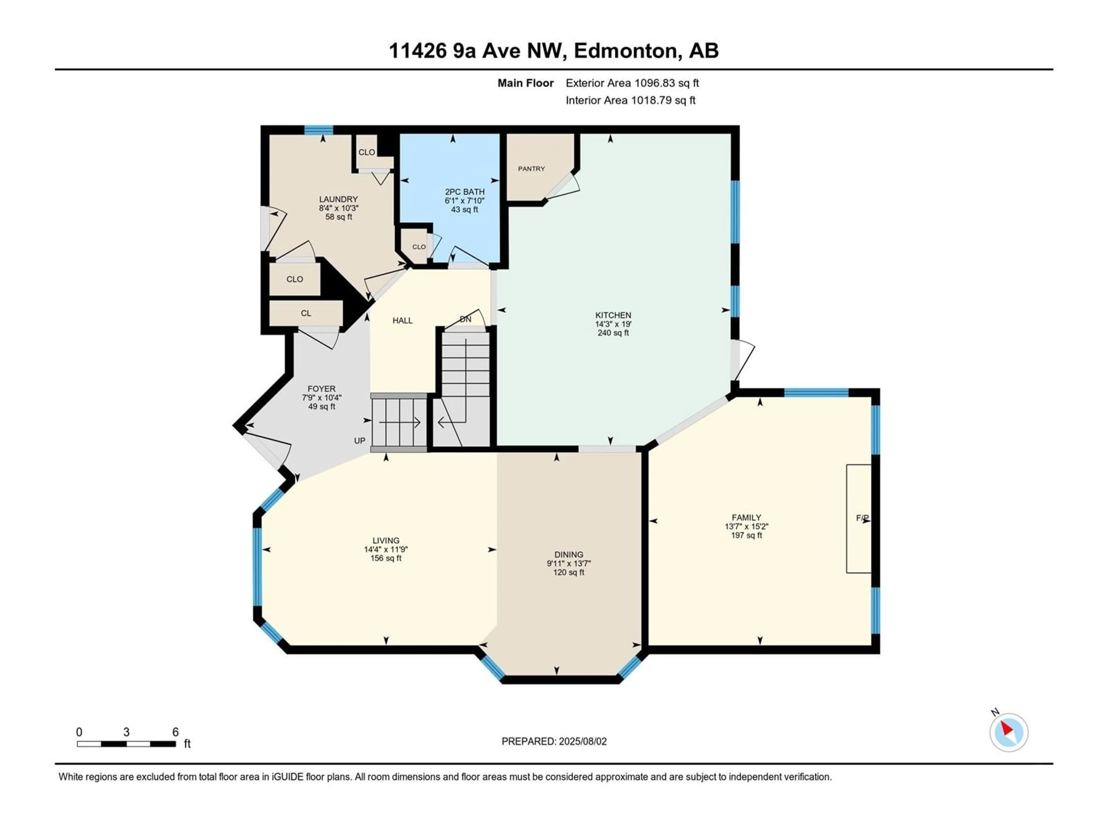 Floor plan for 11426 9A AVE AVE, Edmonton Alberta T6J7B2