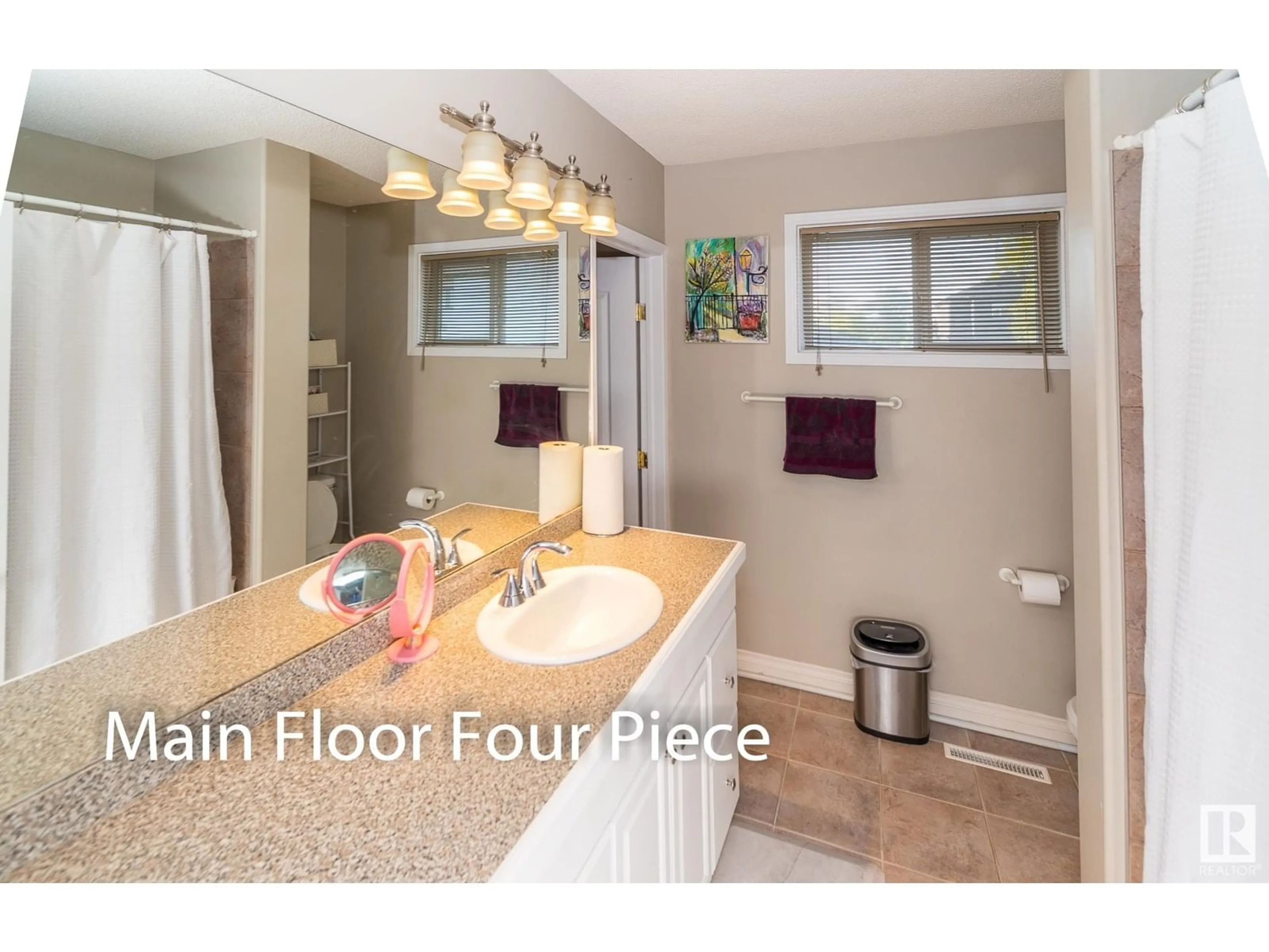 Standard bathroom, ceramic/tile floor for 14904 107 AV, Edmonton Alberta T5P4Z2