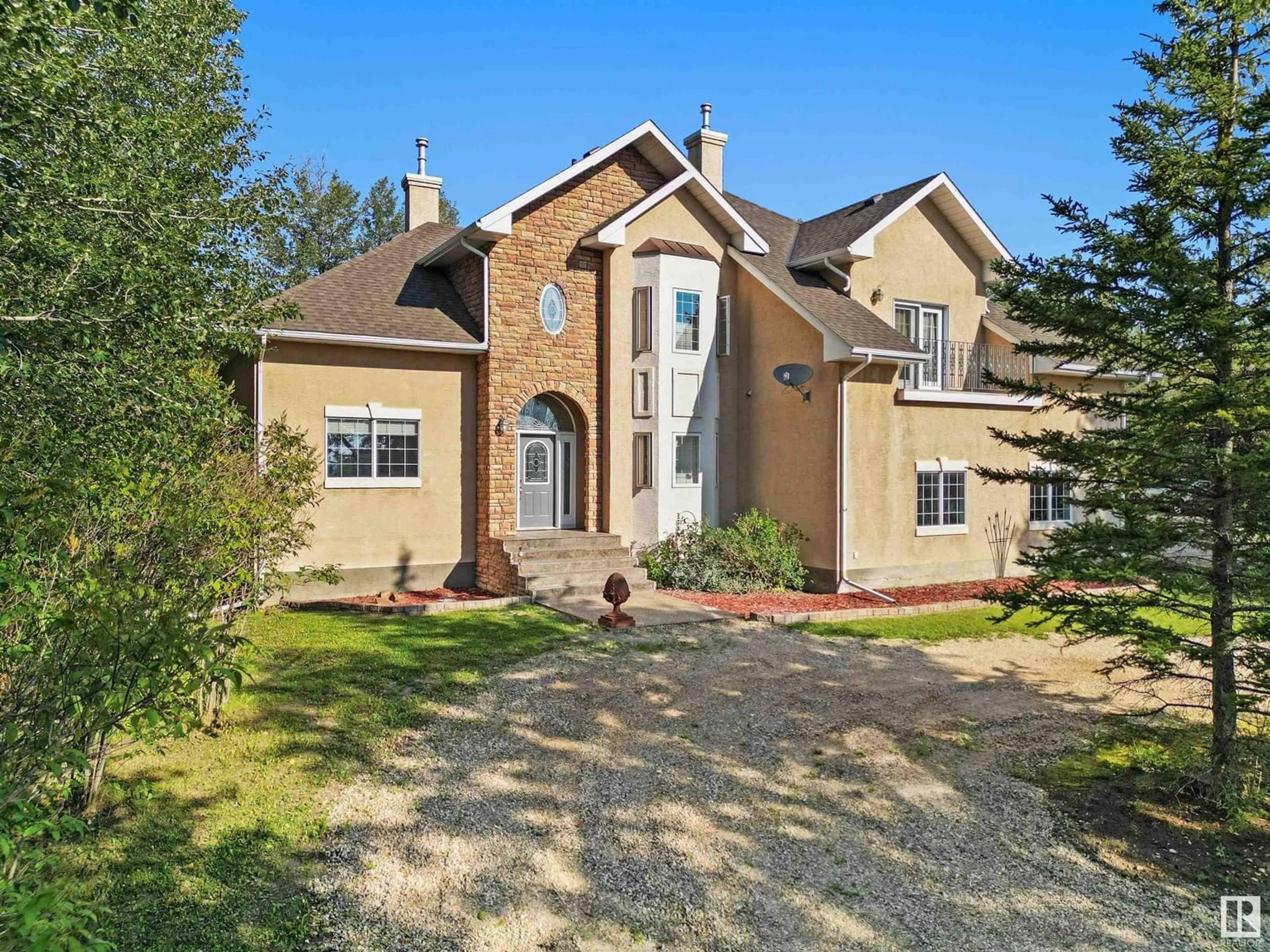 Home with brick exterior material, street for #4 - 49006 RGE ROAD 73, Rural Brazeau County Alberta T7A2A2