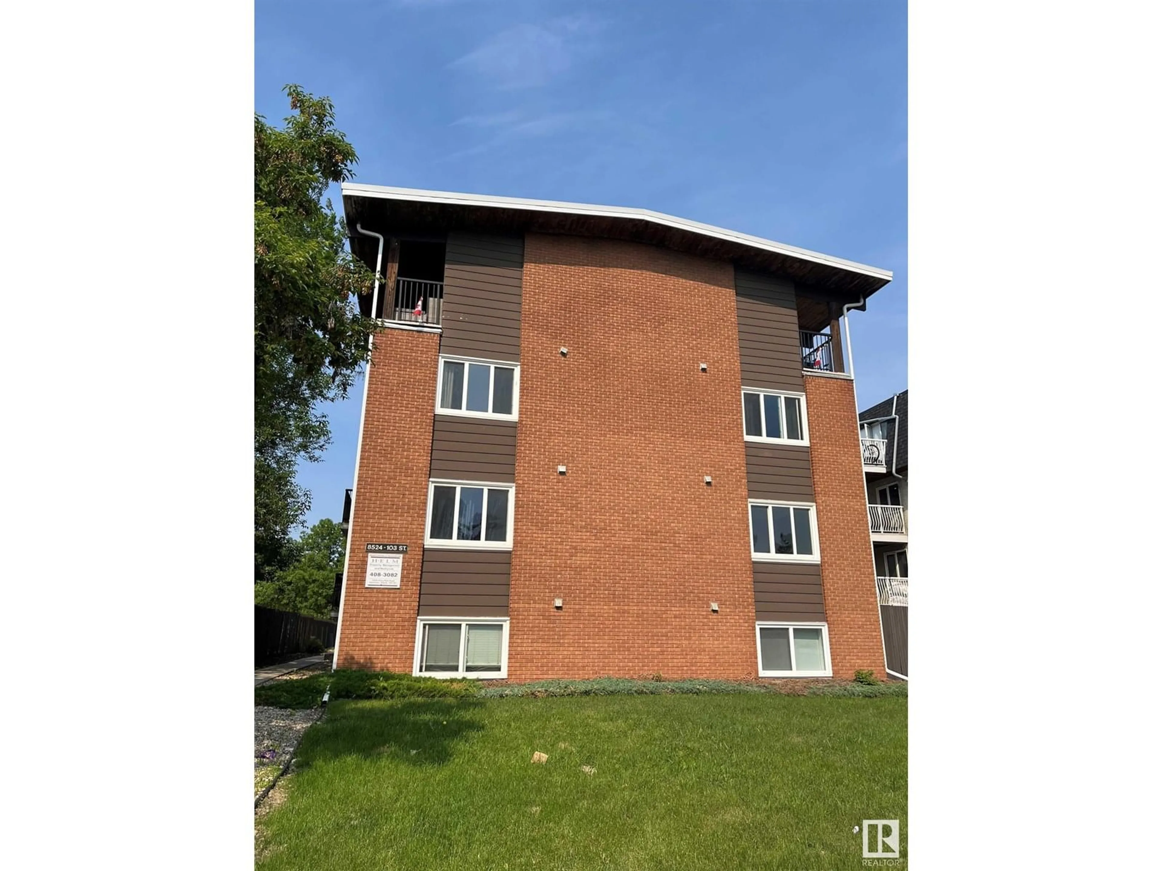 Home with brick exterior material, building for #203 - 8524 GATEWAY BV, Edmonton Alberta T6E4B5