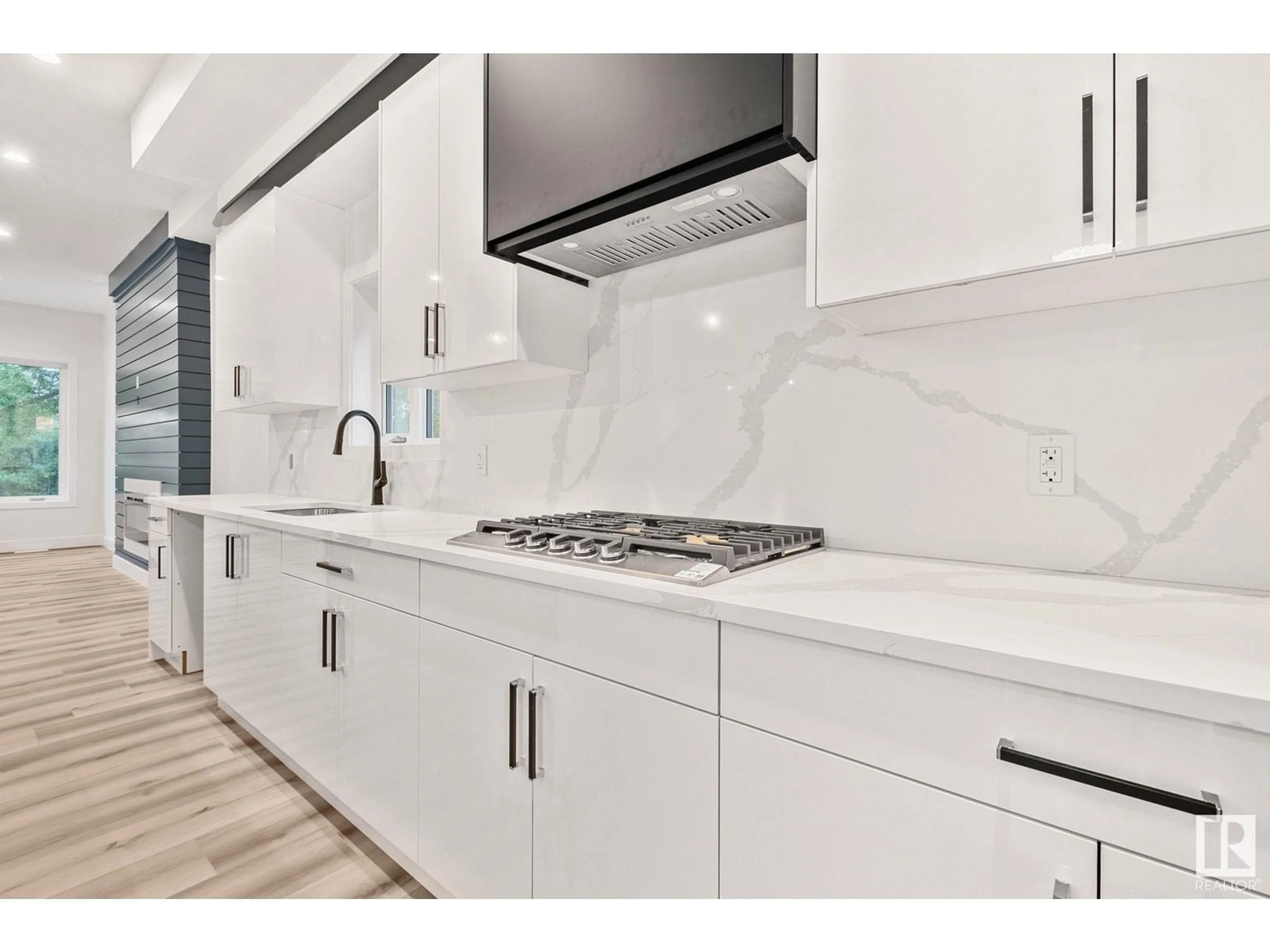 Open concept kitchen, ceramic/tile floor for 11032 128 ST, Edmonton Alberta T5M0W6