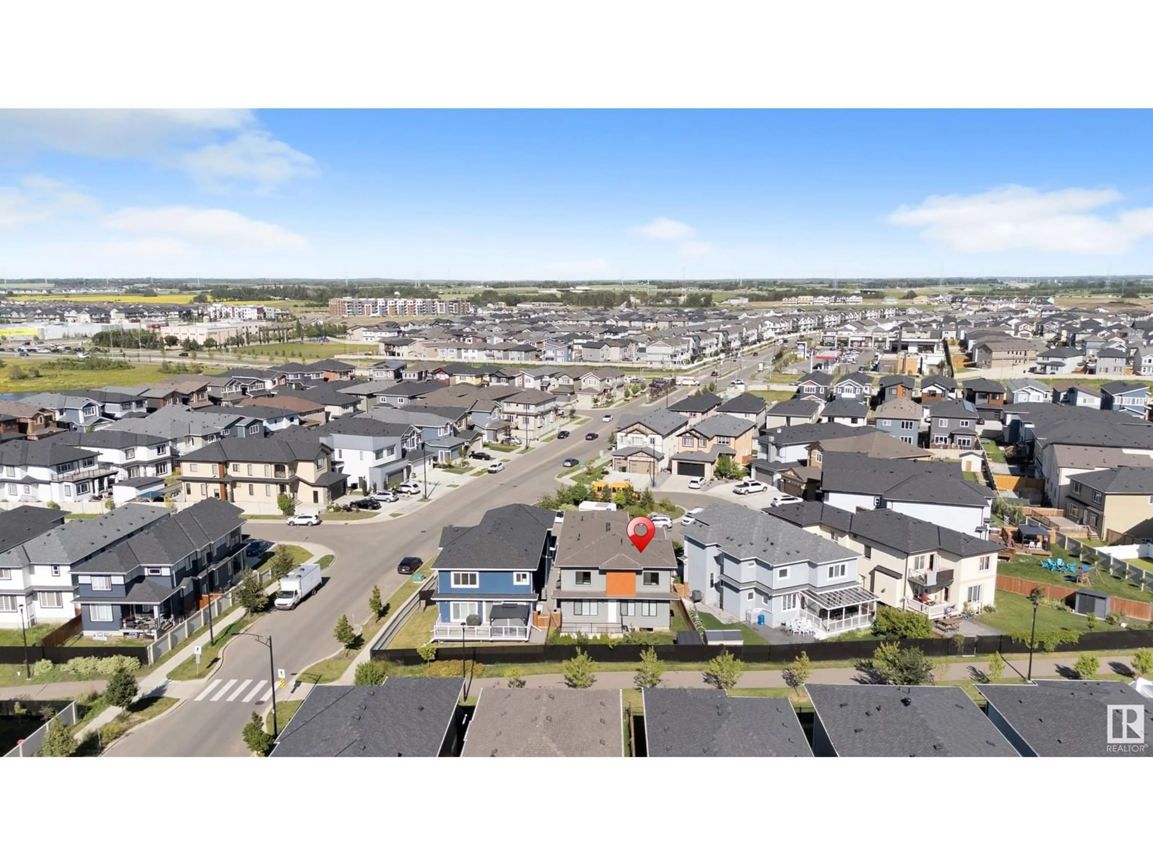 A pic from outside/outdoor area/front of a property/back of a property/a pic from drone, street for 1935 19 AV, Edmonton Alberta T6T2K8