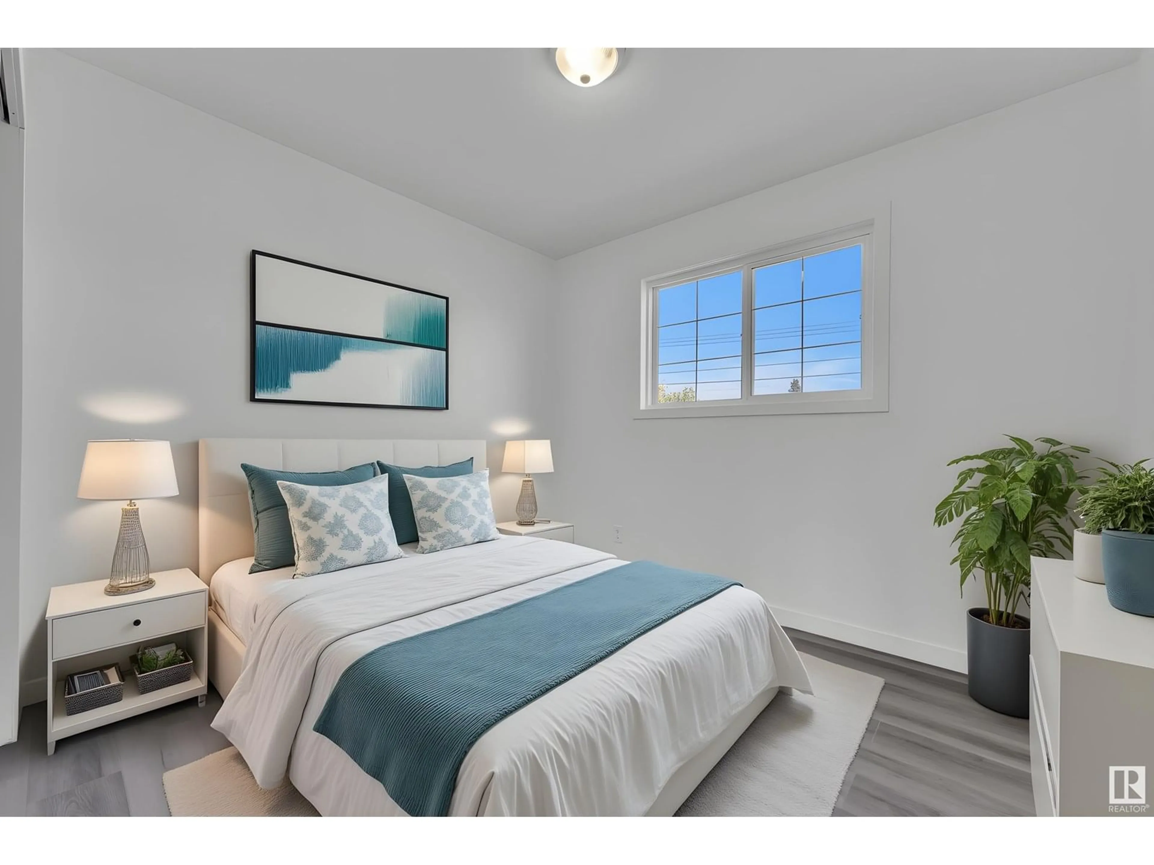 Bedroom with bed, unknown for 8004 130 AV, Edmonton Alberta T5C1Y5