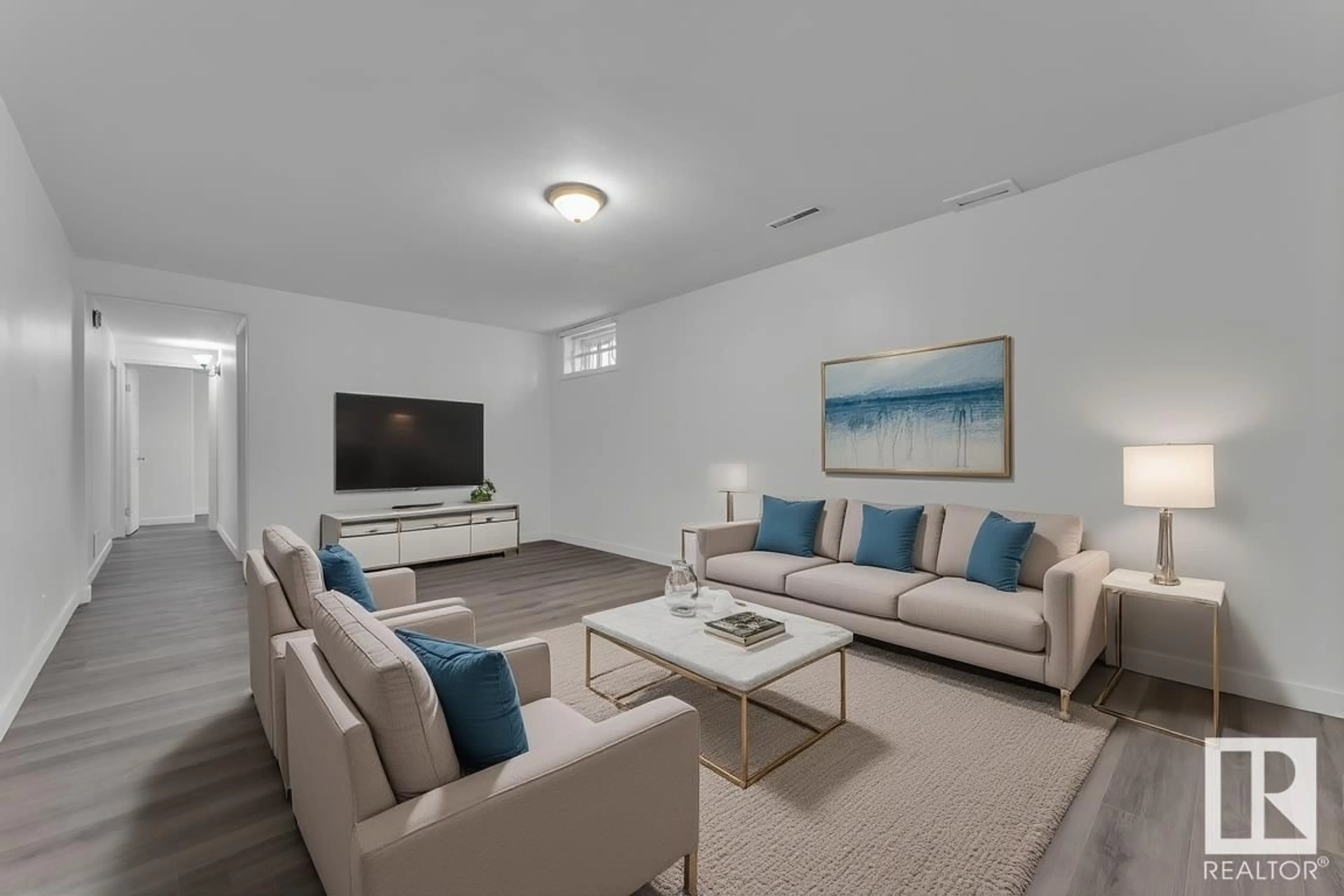 Living room with furniture, unknown for 8004 130 AV, Edmonton Alberta T5C1Y5
