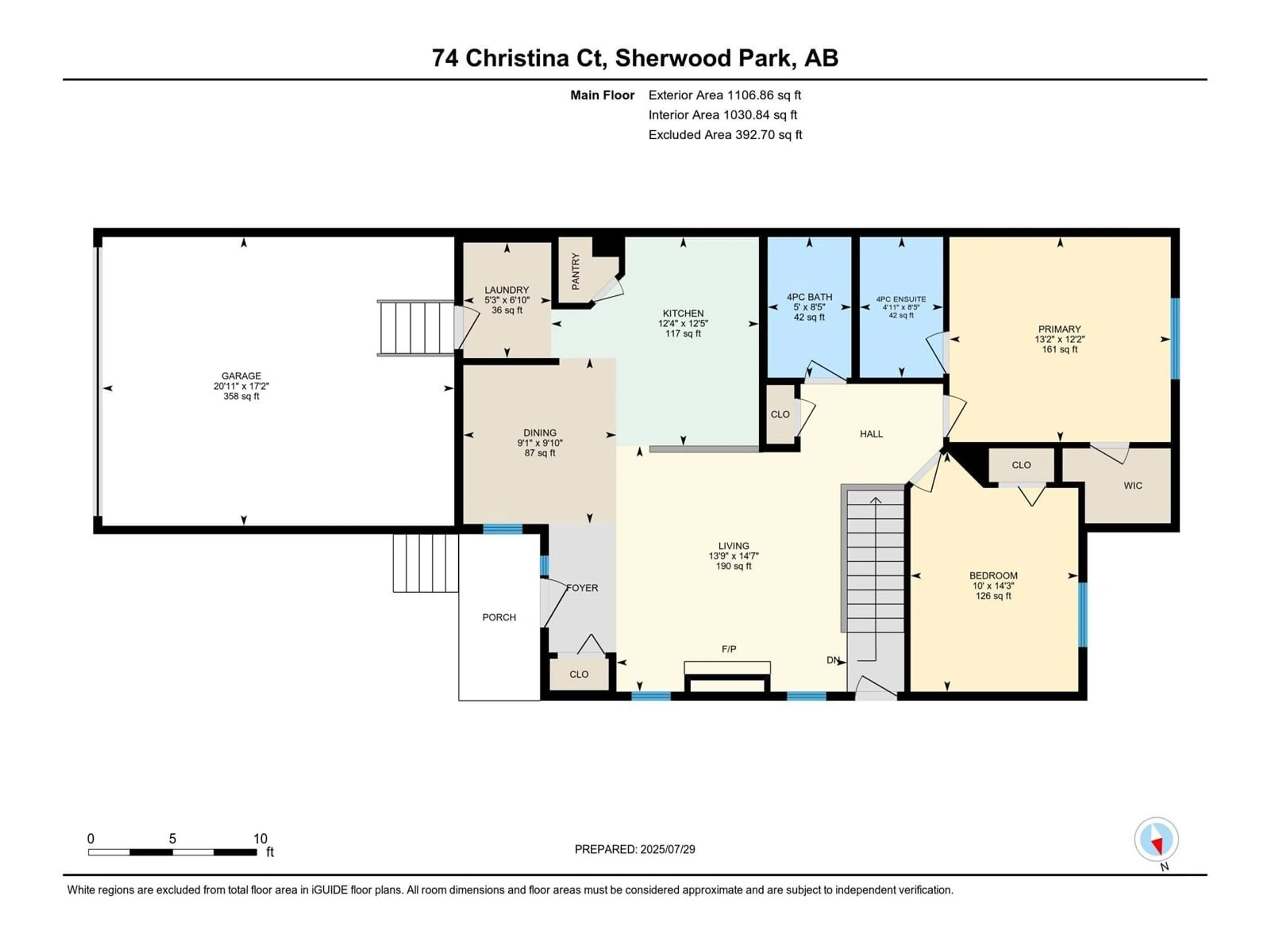 Floor plan for 74 CHRISTINA CT, Sherwood Park Alberta T8H2H4