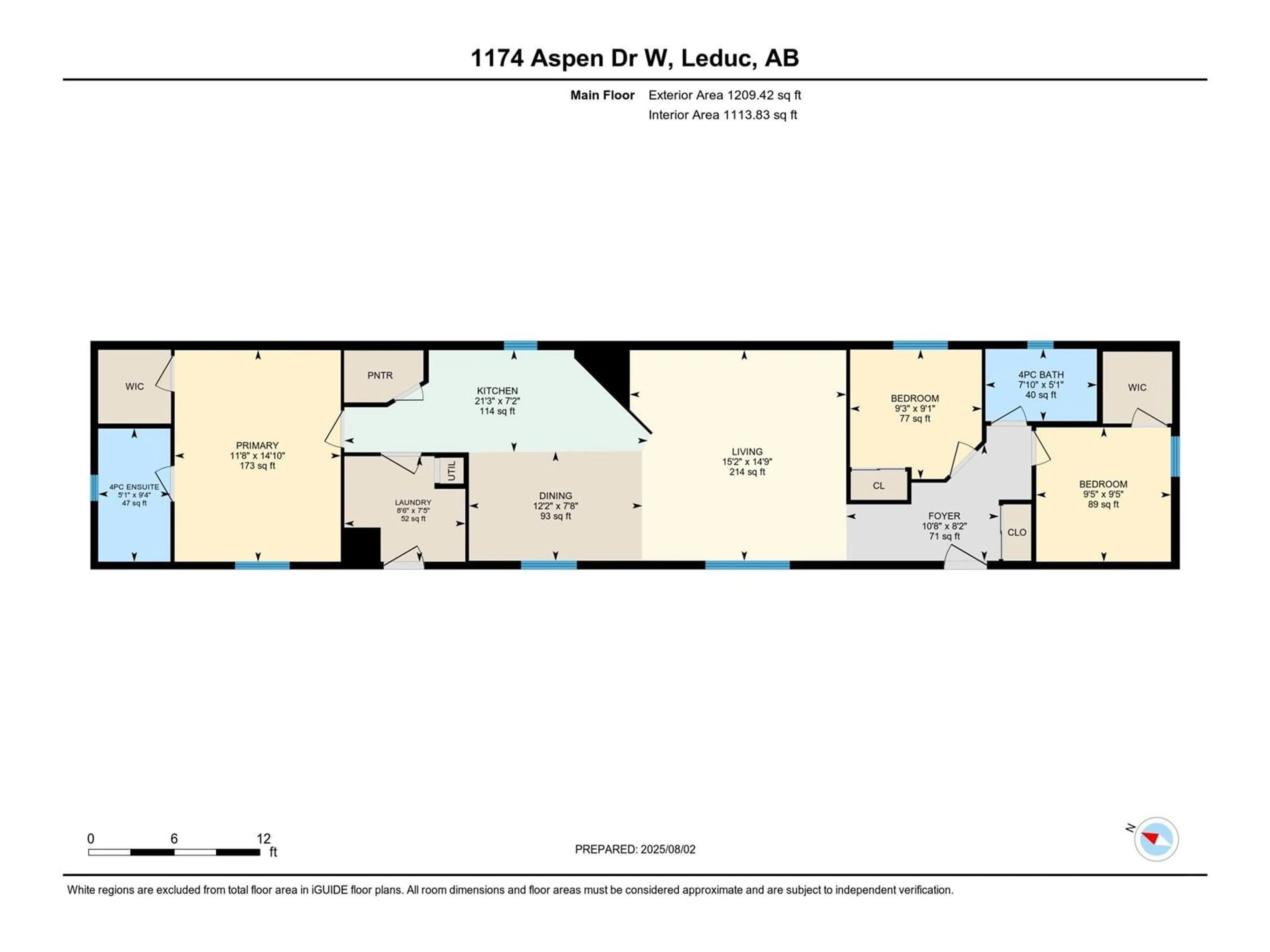 Floor plan for 1174 ASPEN DR, Leduc Alberta T9E8R2