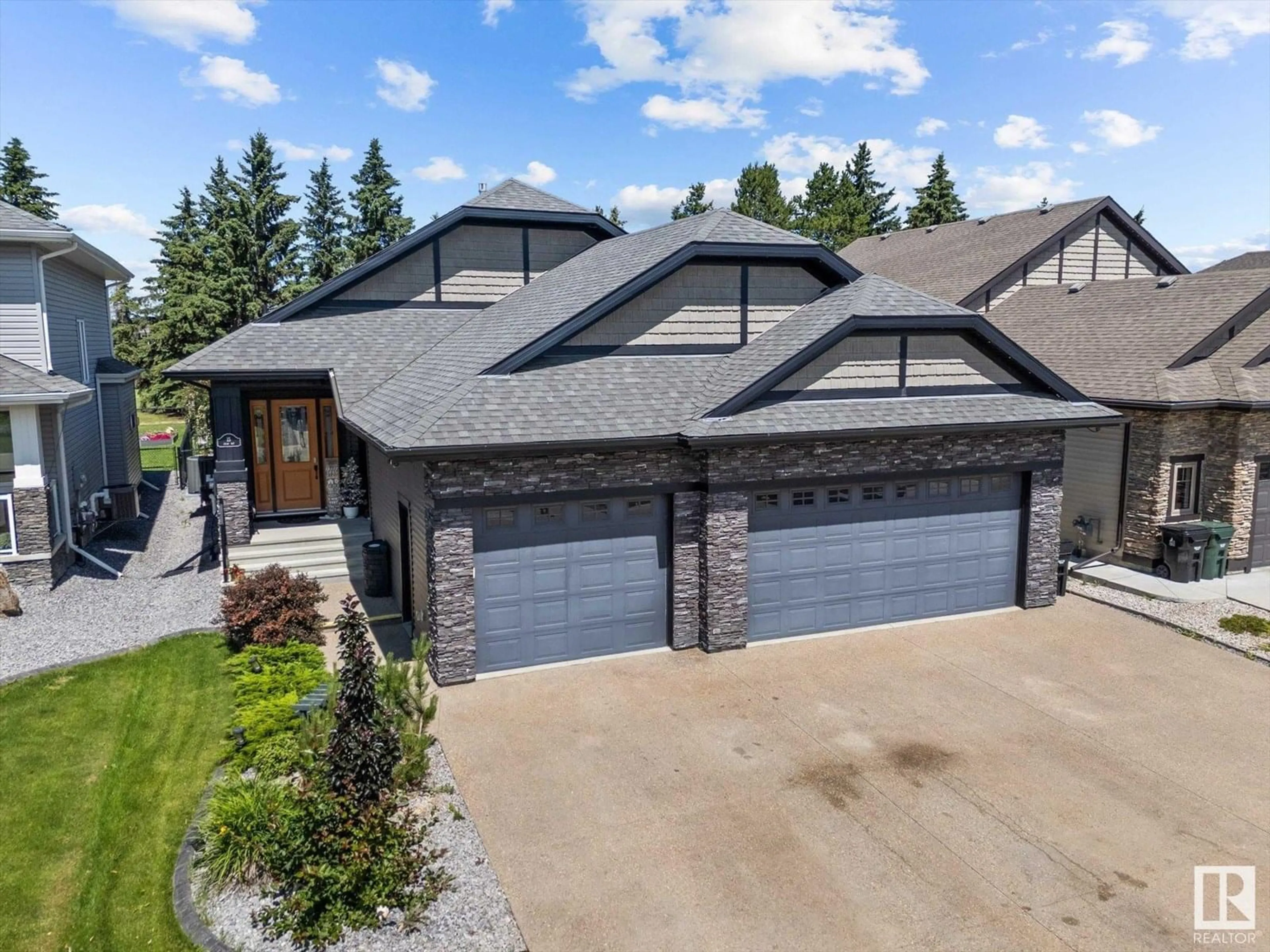 Home with brick exterior material, street for 15 LILAC BA, Spruce Grove Alberta T7X0V7