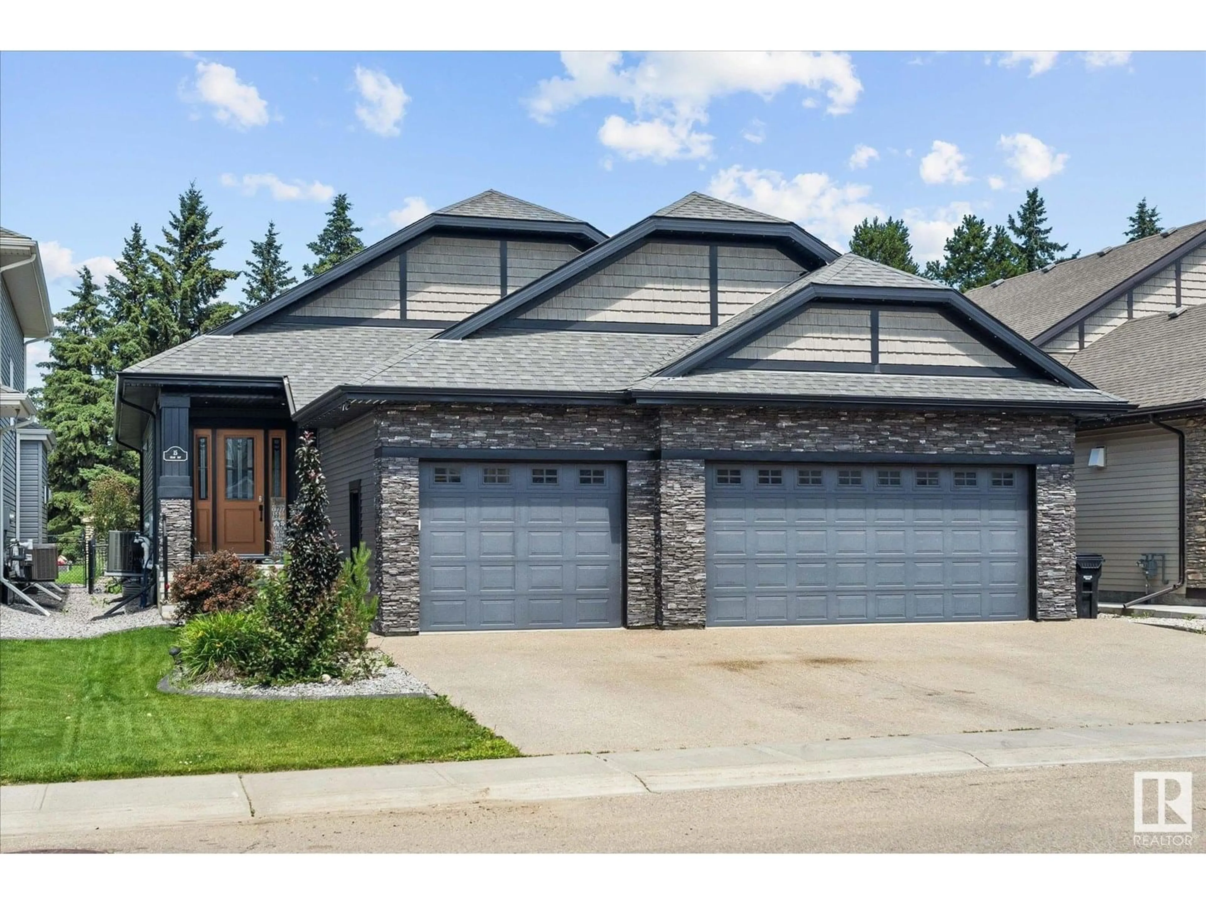 Home with brick exterior material, street for 15 LILAC BA, Spruce Grove Alberta T7X0V7