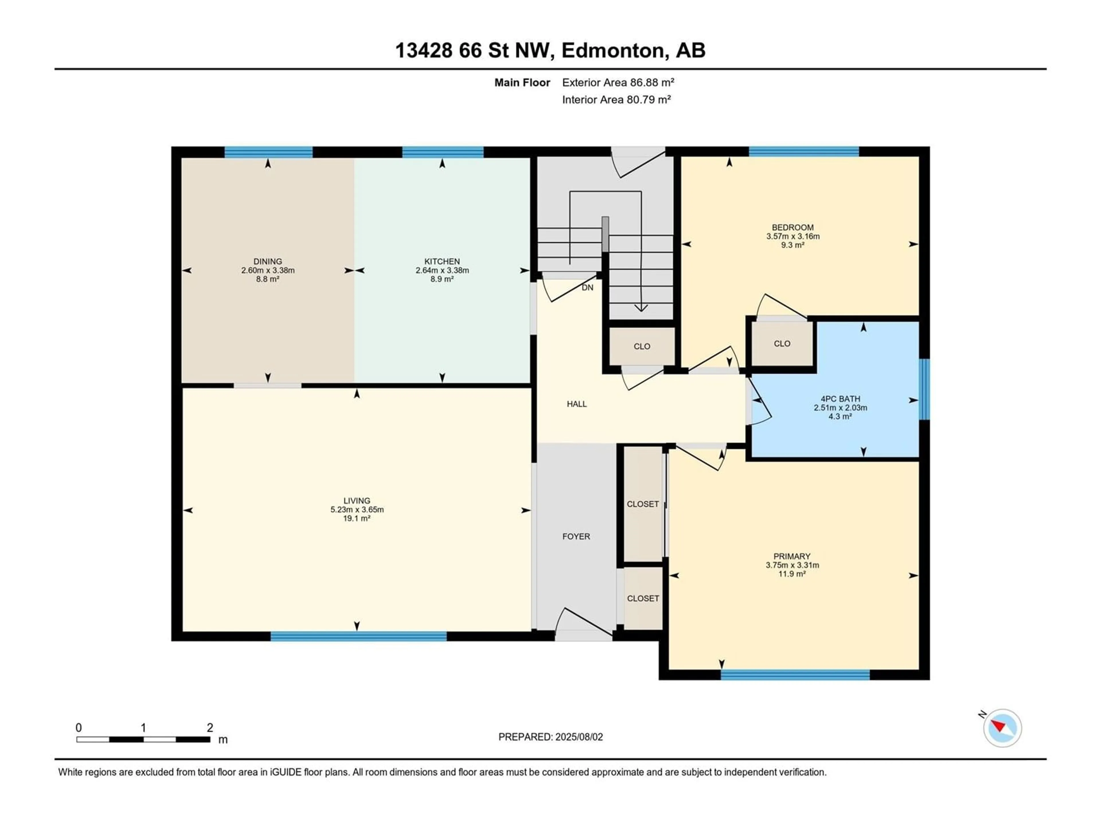 Floor plan for 13428 66 ST, Edmonton Alberta T5C0B6