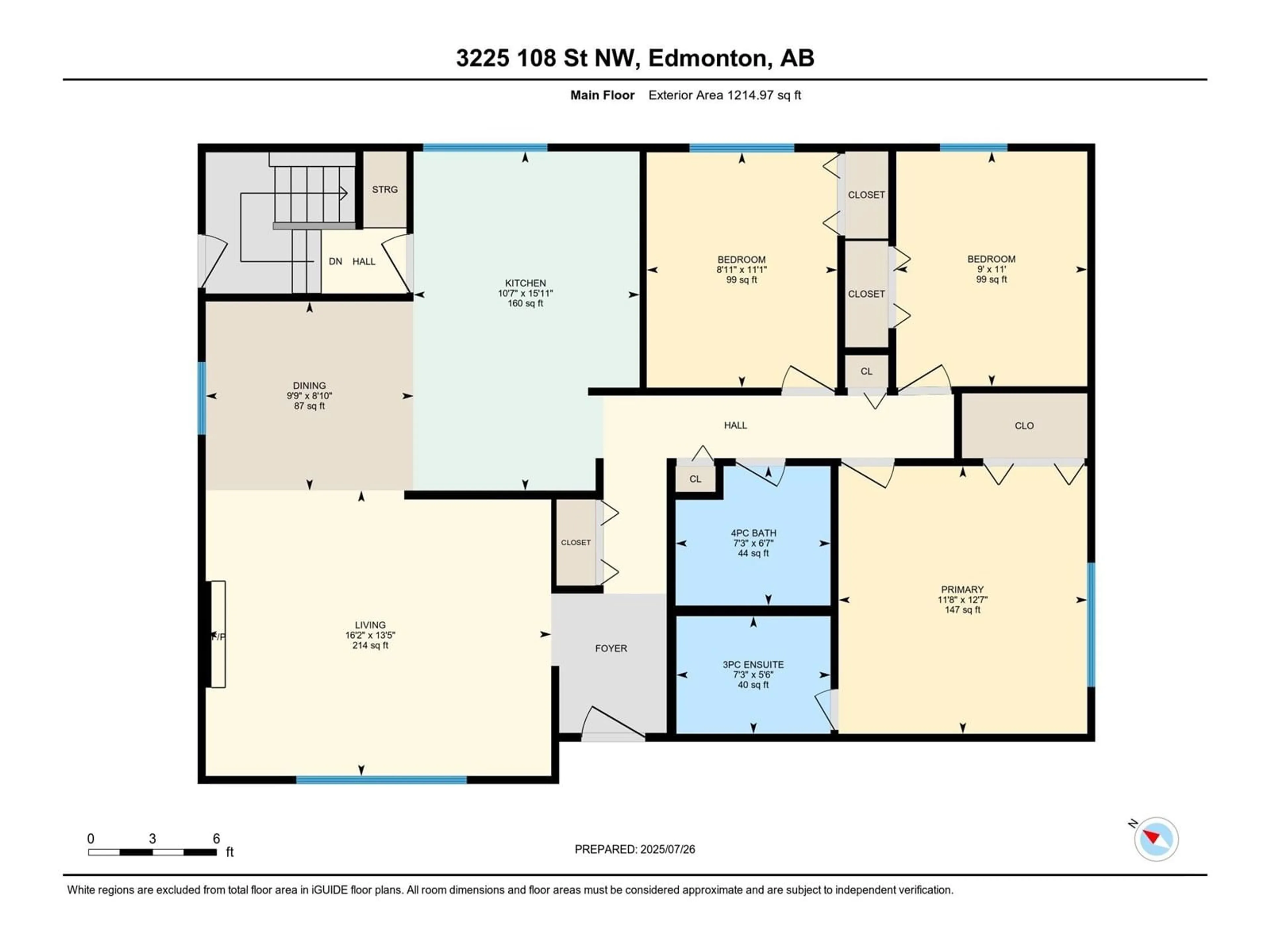 Floor plan for NW - 3225 108 ST, Edmonton Alberta T6J3C9