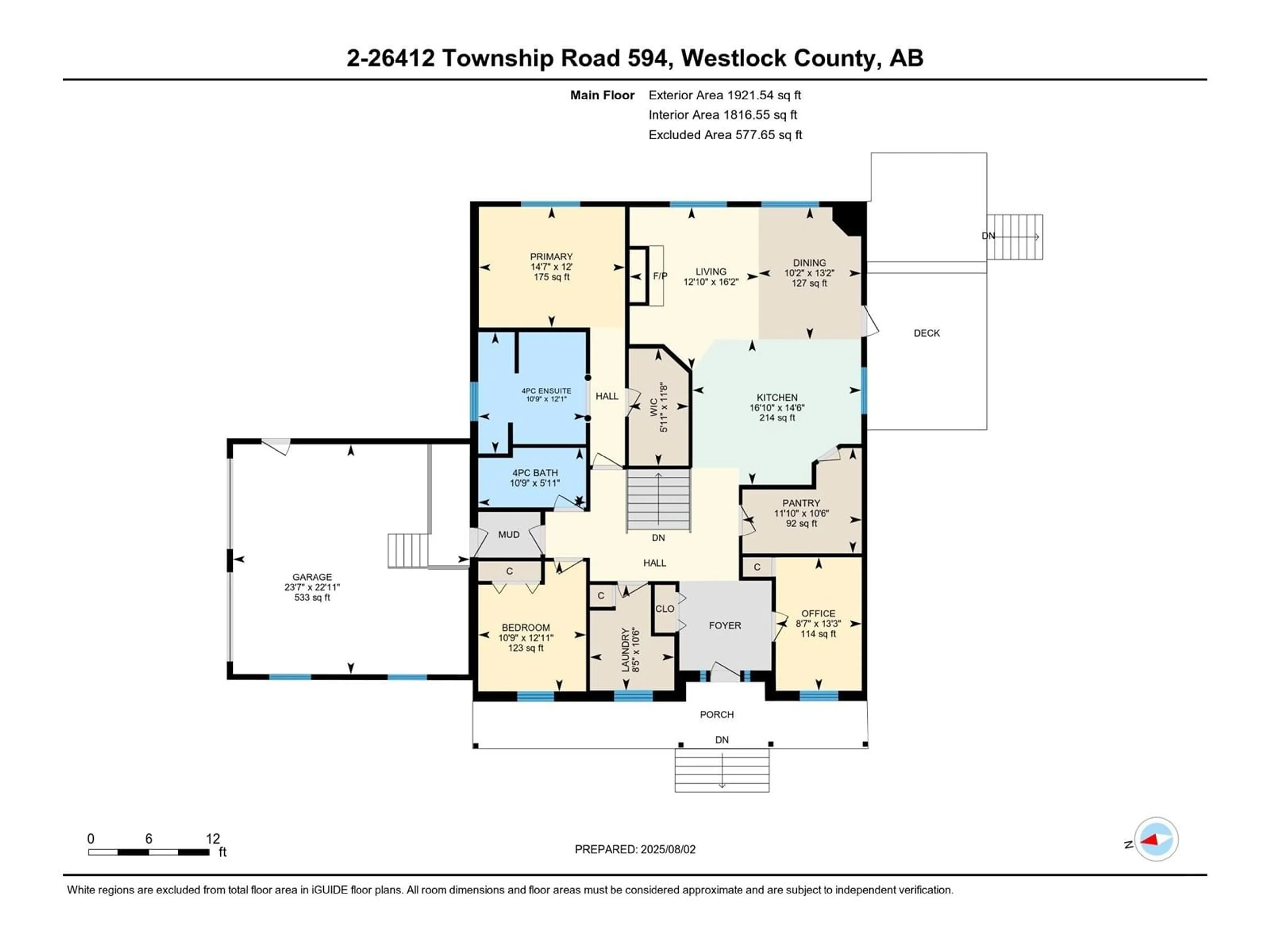 Floor plan for 2 - 26412 TWP RD 594, Rural Westlock County Alberta T7P2P6