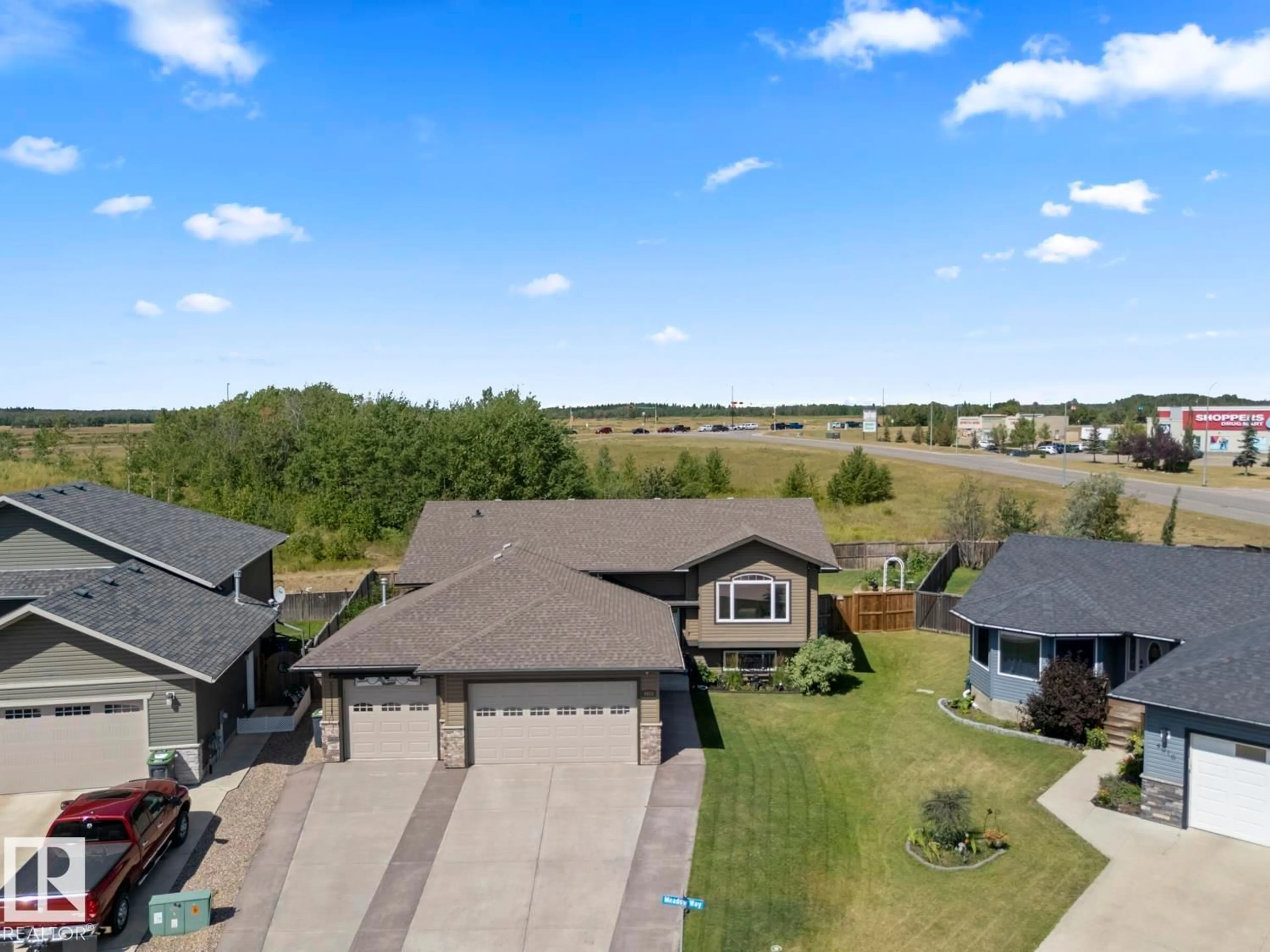 A pic from outside/outdoor area/front of a property/back of a property/a pic from drone, water/lake/river/ocean view for 4918 60 AV, Cold Lake Alberta T9M0C2