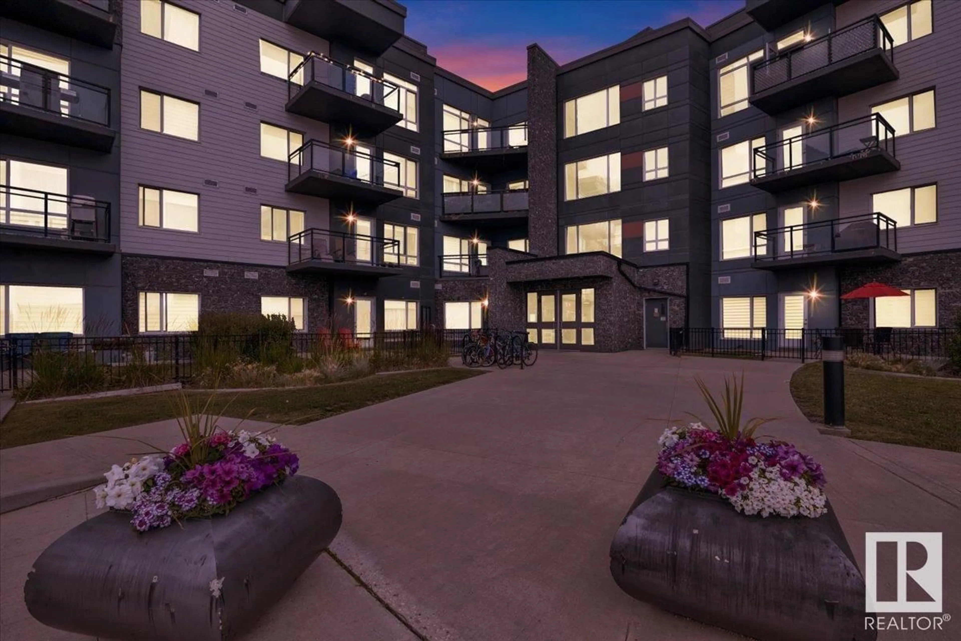 Patio, building for #419 - 7508 GETTY GATE, Edmonton Alberta T5T7E6