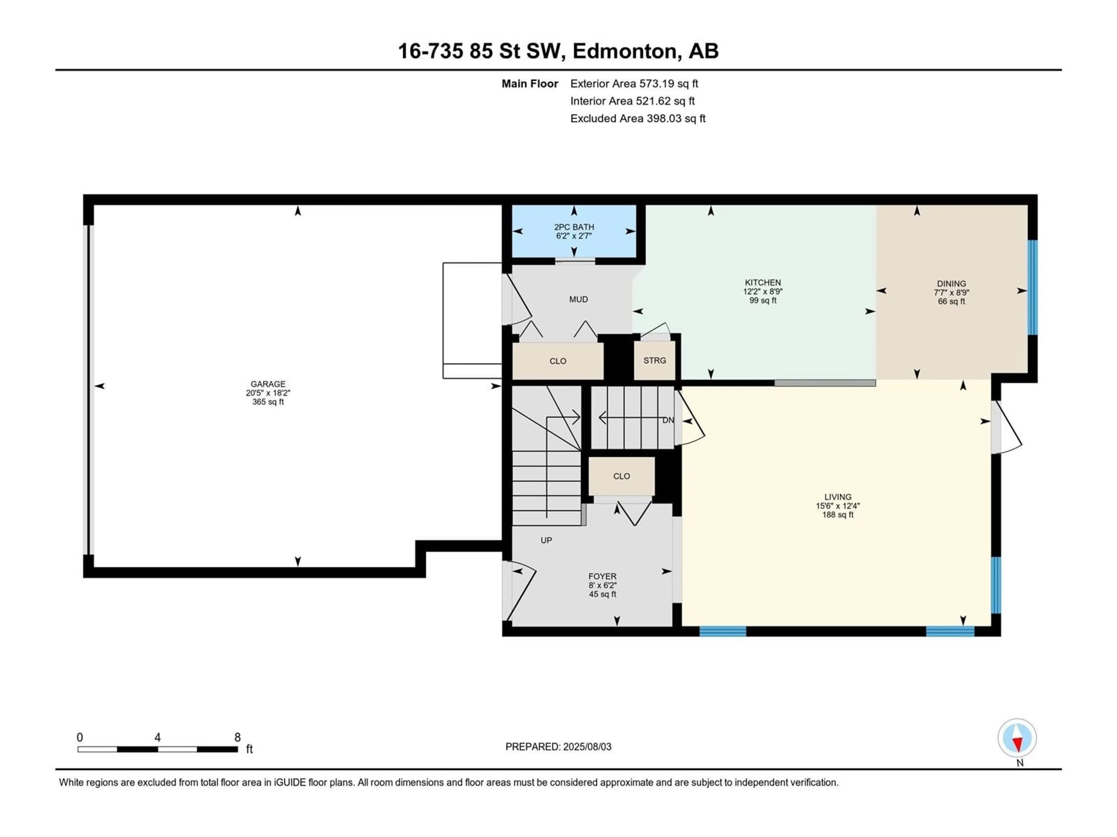 Floor plan for SW - 16 735 85 ST, Edmonton Alberta T6X0K5