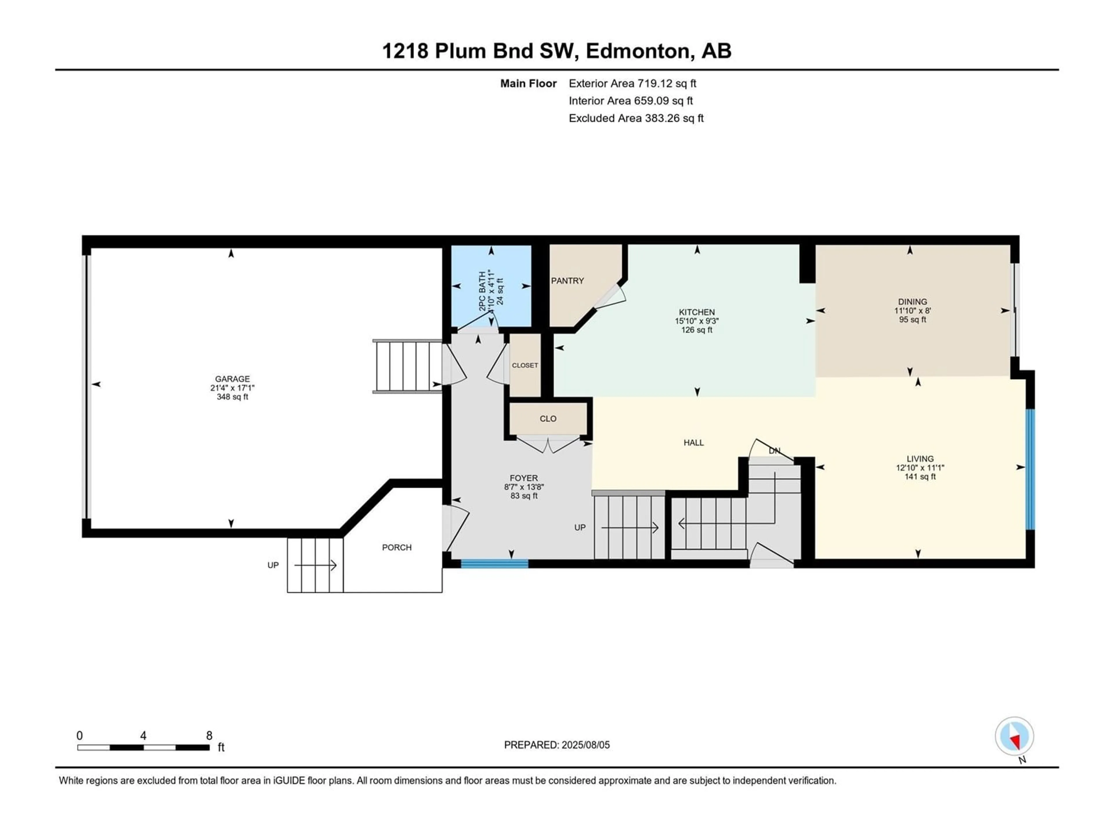 Floor plan for SW - 1218 PLUM BEND BN, Edmonton Alberta T6X3A6
