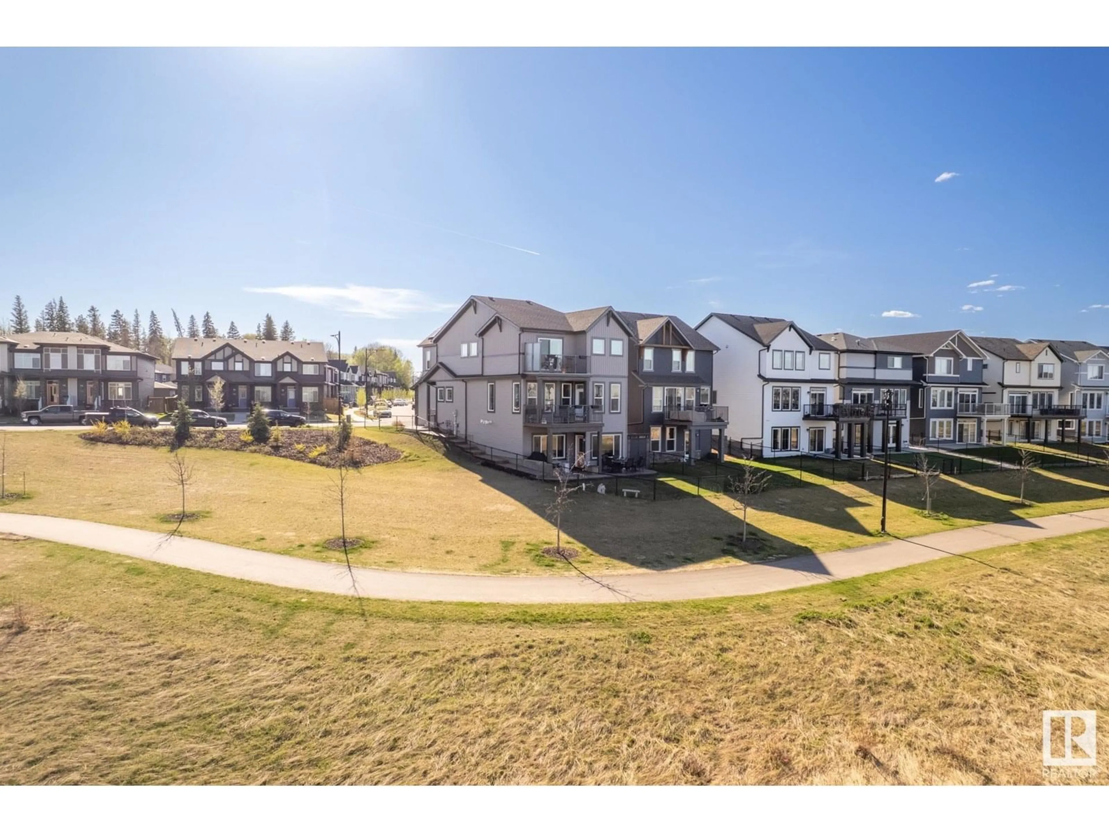 A pic from outside/outdoor area/front of a property/back of a property/a pic from drone, mountain view for 7135 EDGEMONT WY, Edmonton Alberta T6M1K1