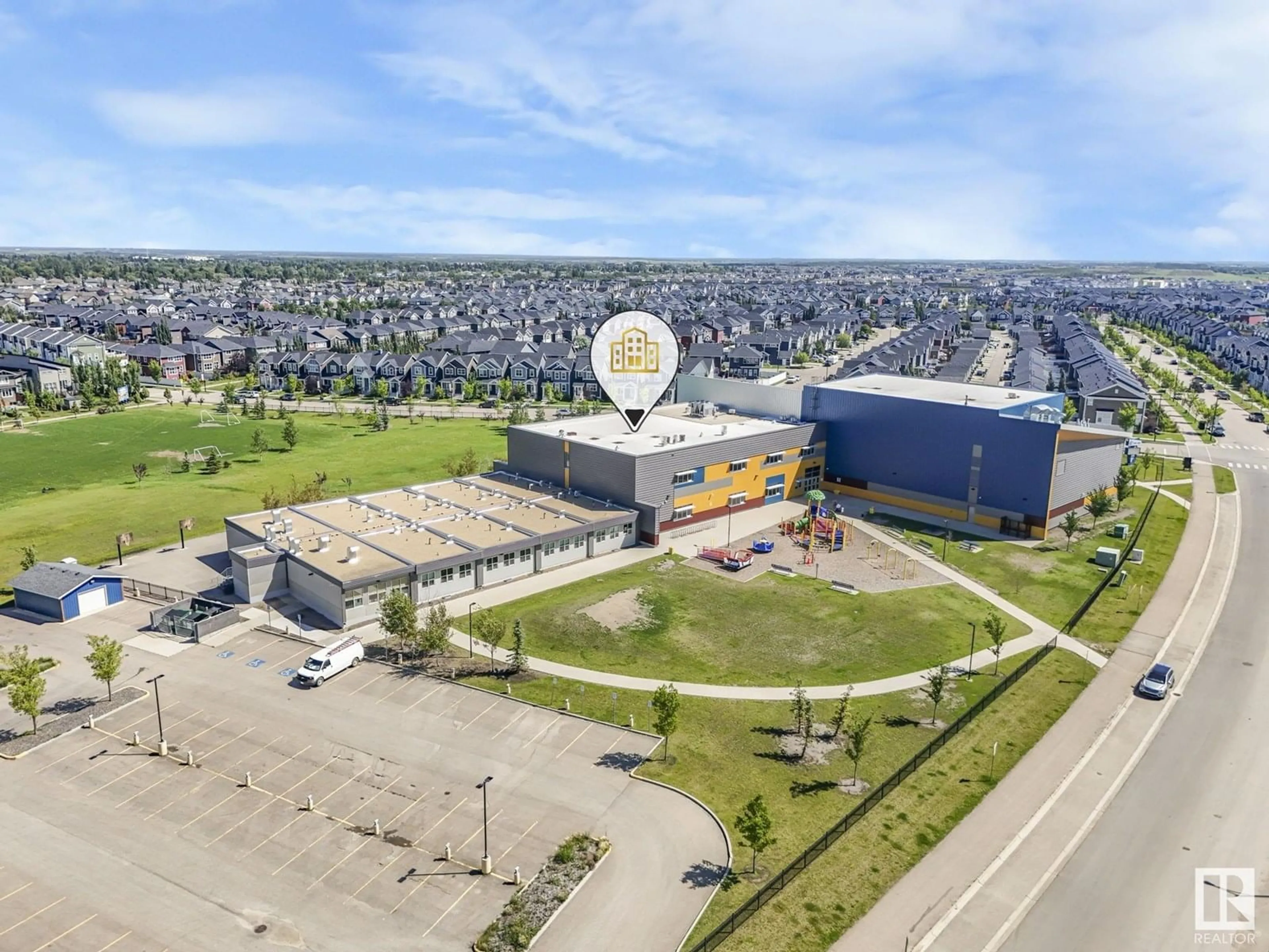 A pic from outside/outdoor area/front of a property/back of a property/a pic from drone, building for 425 SIMPKINS WD, Leduc Alberta T9E0Y3