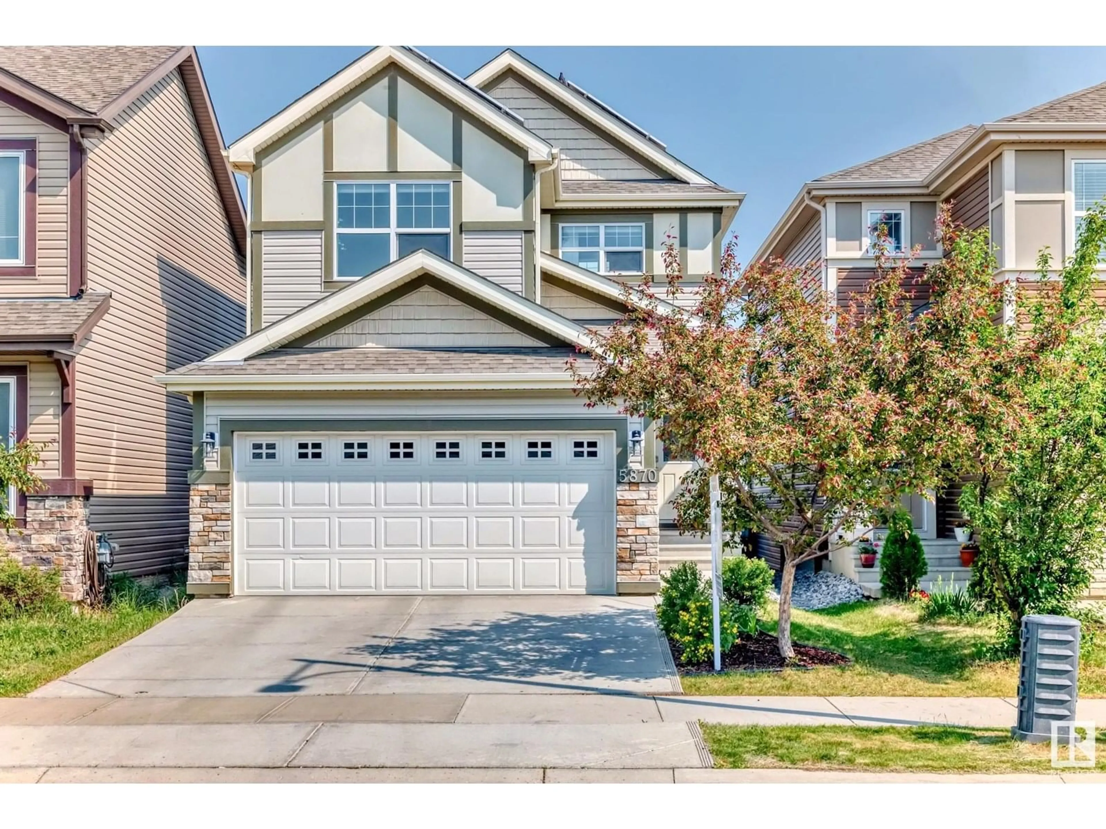 Home with vinyl exterior material, street for 5870 ANTHONY CR, Edmonton Alberta T6W3H4