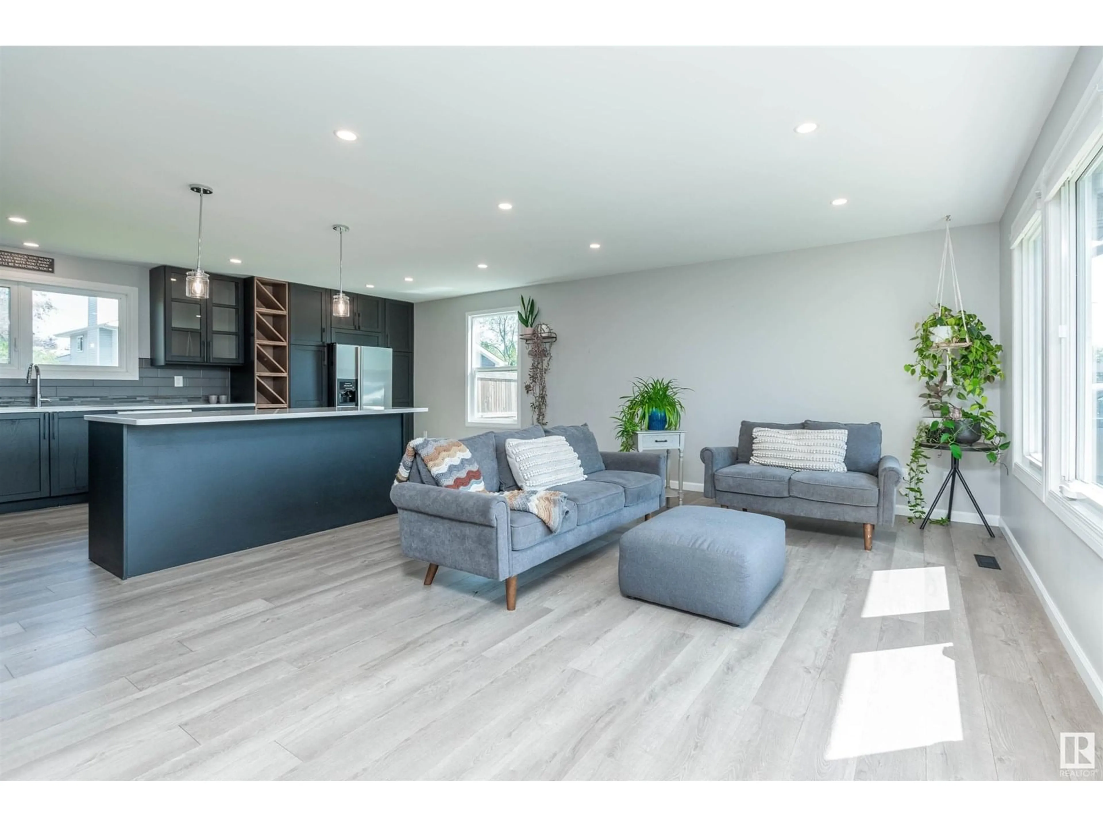 Living room with furniture, wood/laminate floor for 3513 36 ST, Leduc Alberta T9E6G6