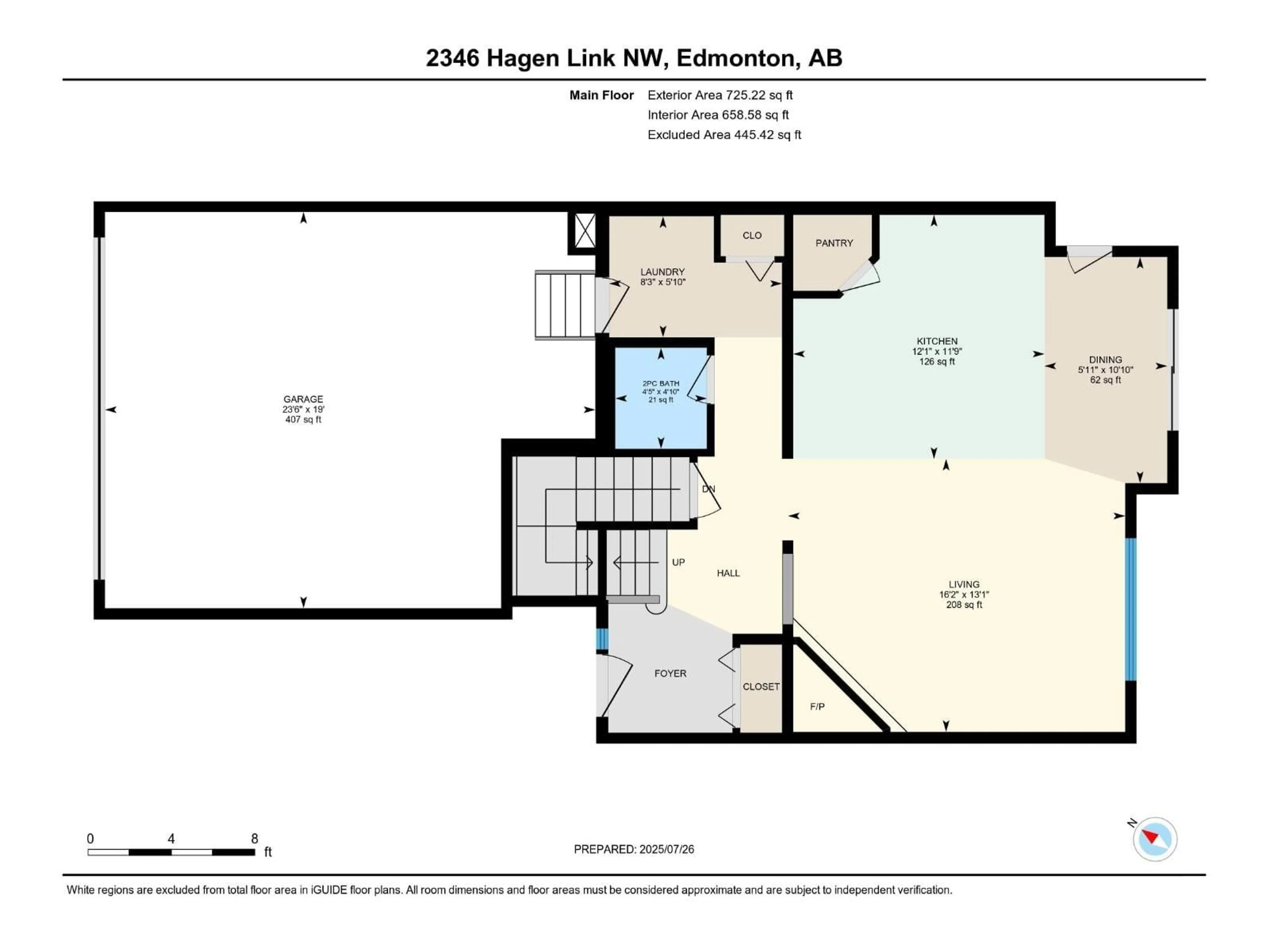Floor plan for 2346 HAGEN LI, Edmonton Alberta T6R0B2