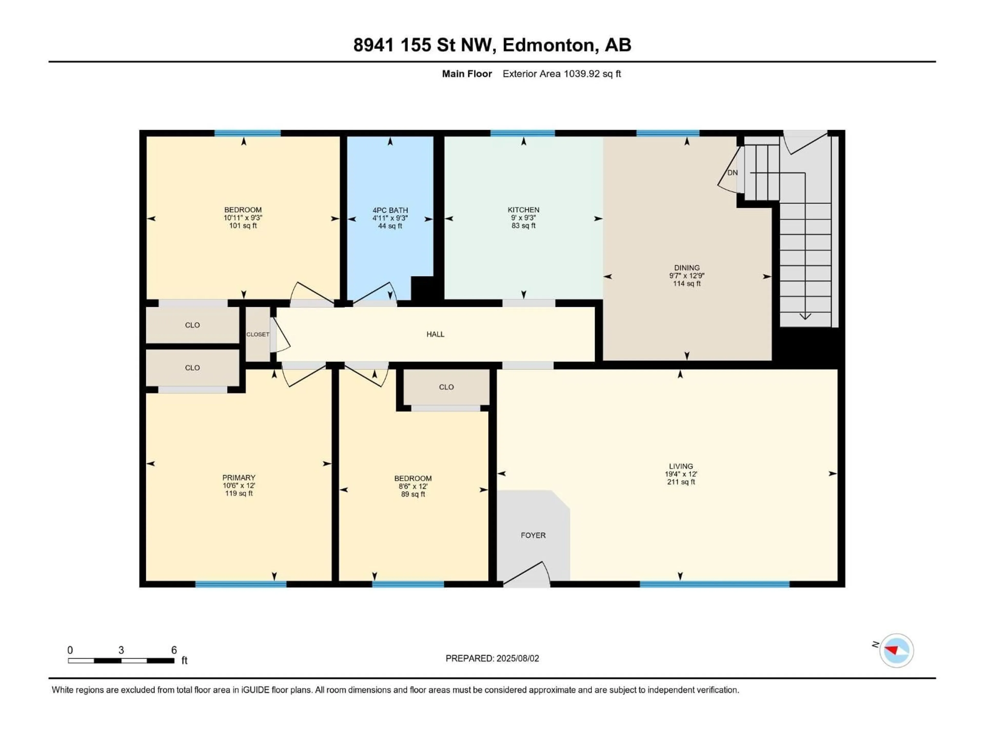 Floor plan for 8941 155 ST, Edmonton Alberta T5R1W3