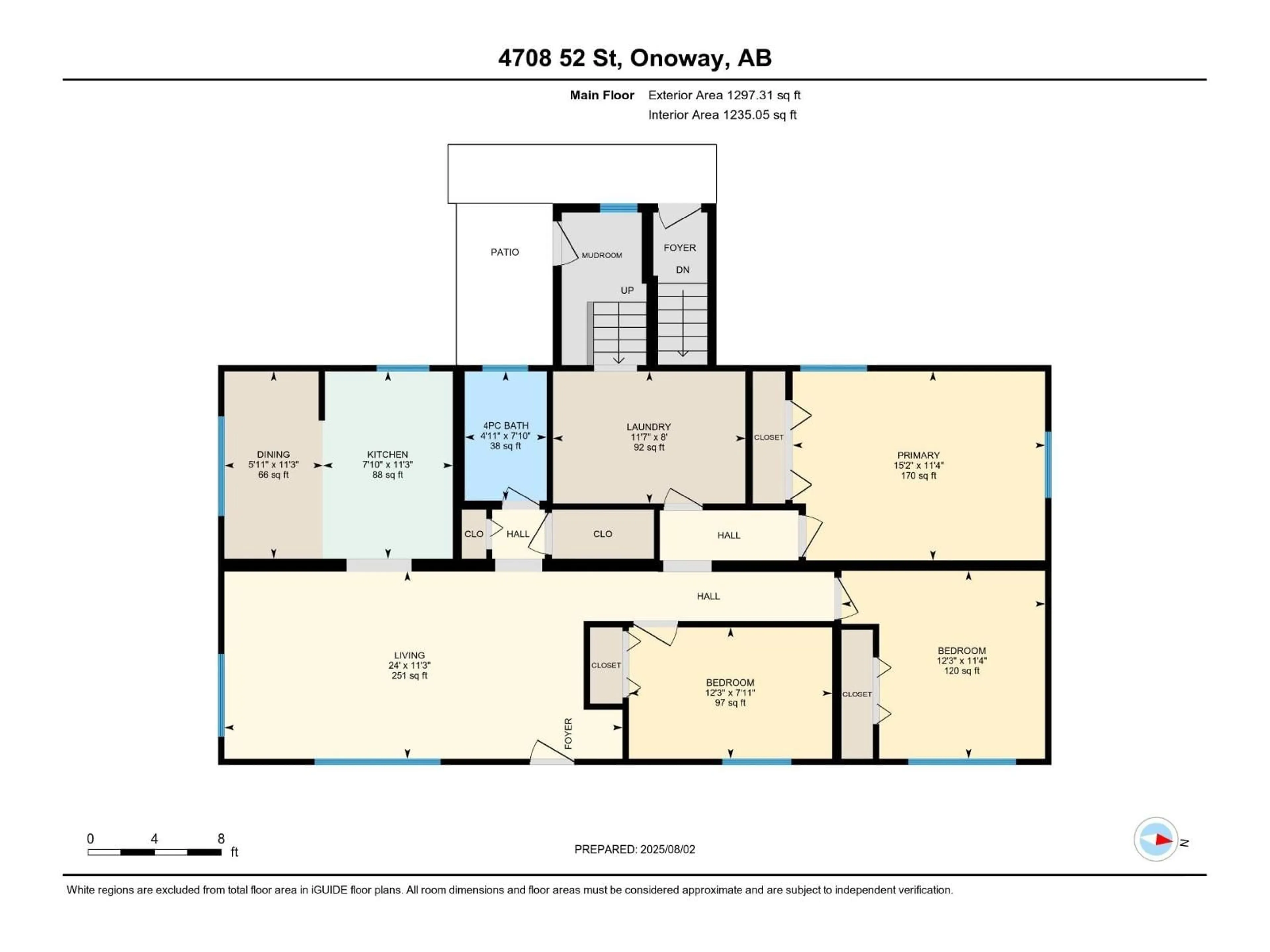 Floor plan for 4708 52 ST, Onoway Alberta T0E1V0