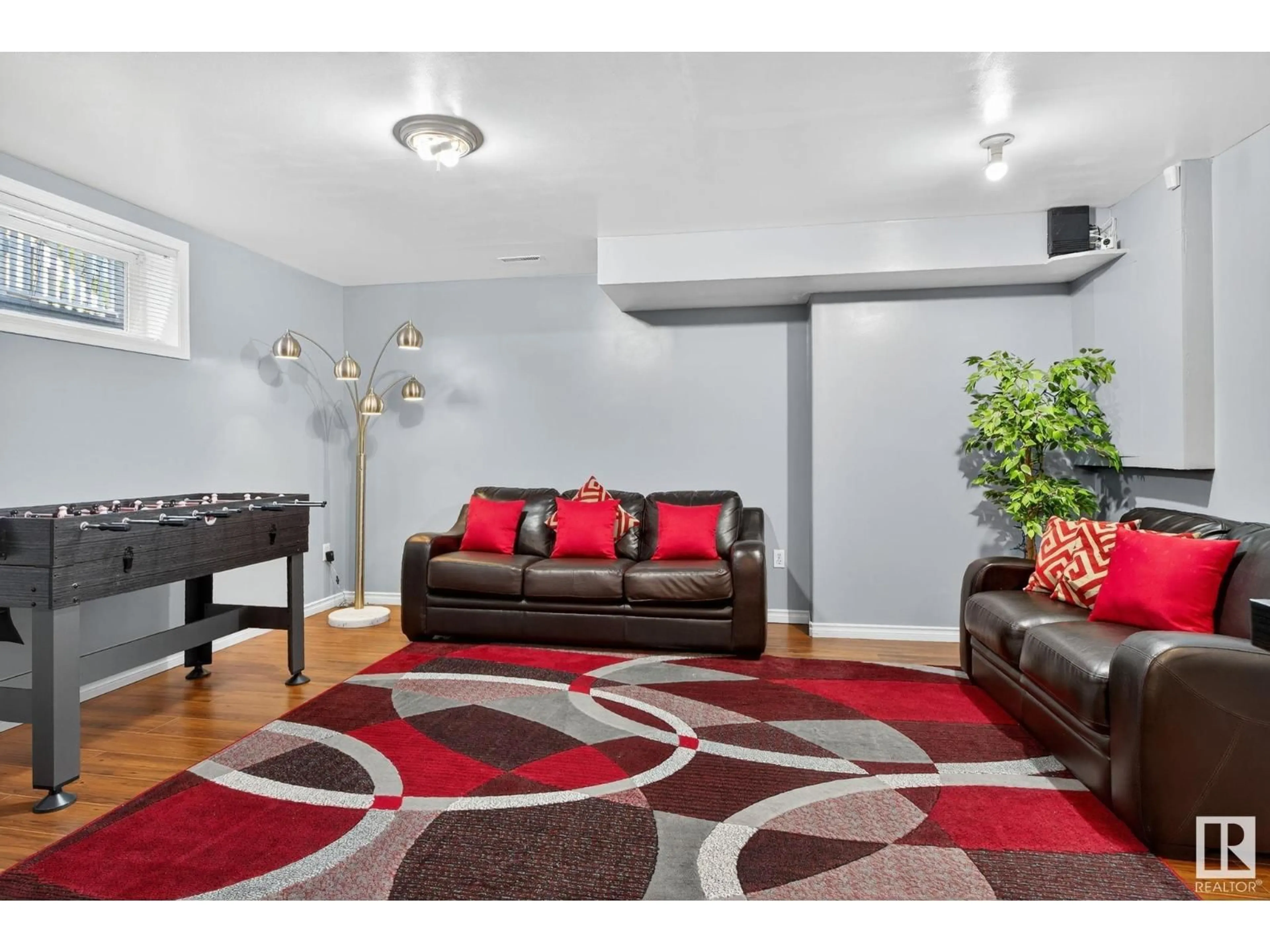 Living room with furniture, carpet floor for 38 BIRCHGLEN CR, Leduc Alberta T9E0C5