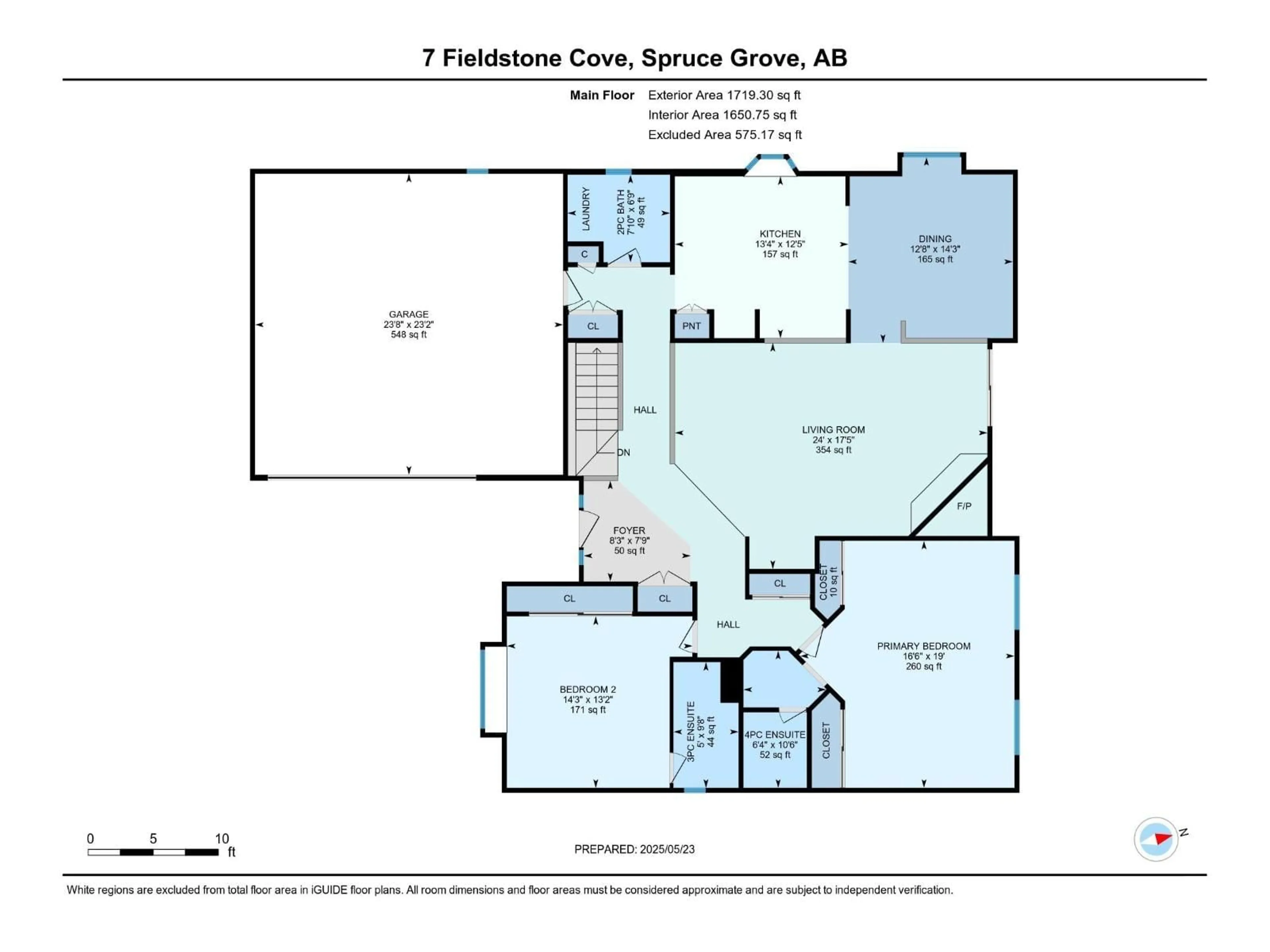 Floor plan for 7 FIELDSTONE CV, Spruce Grove Alberta T7X3C1