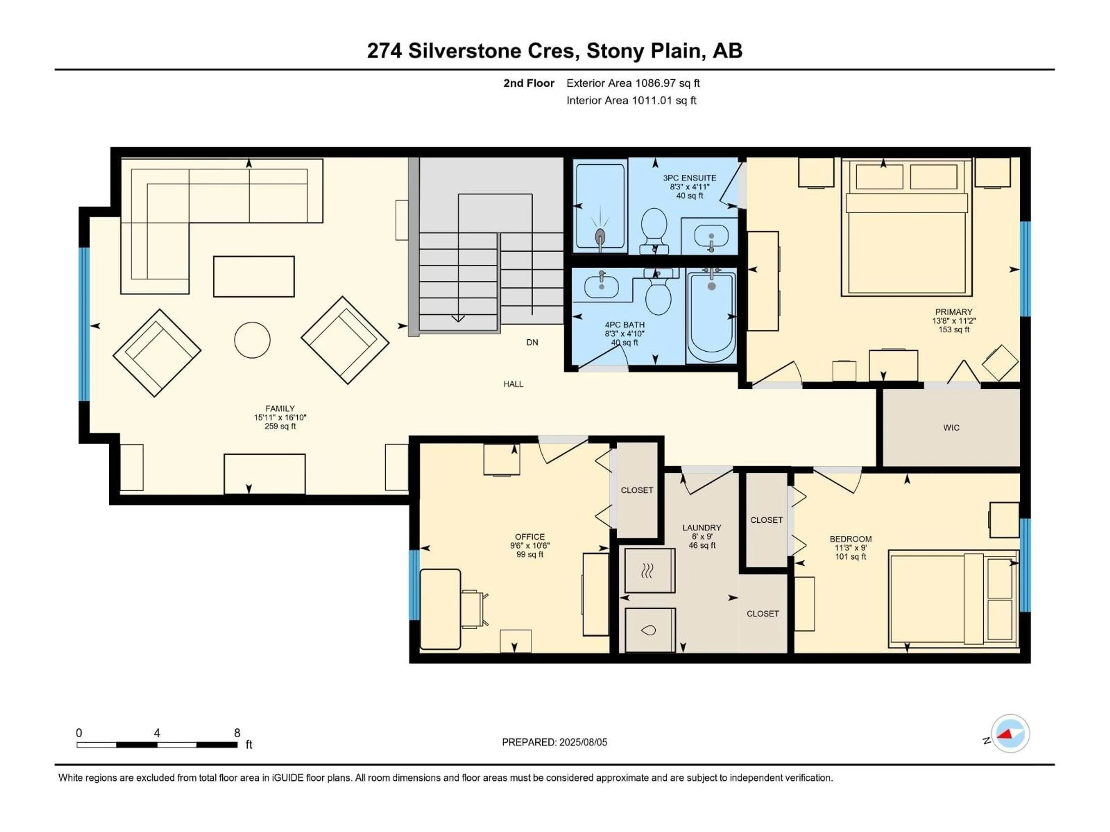 Floor plan for 274 SILVERSTONE CR, Stony Plain Alberta T7Z0E8