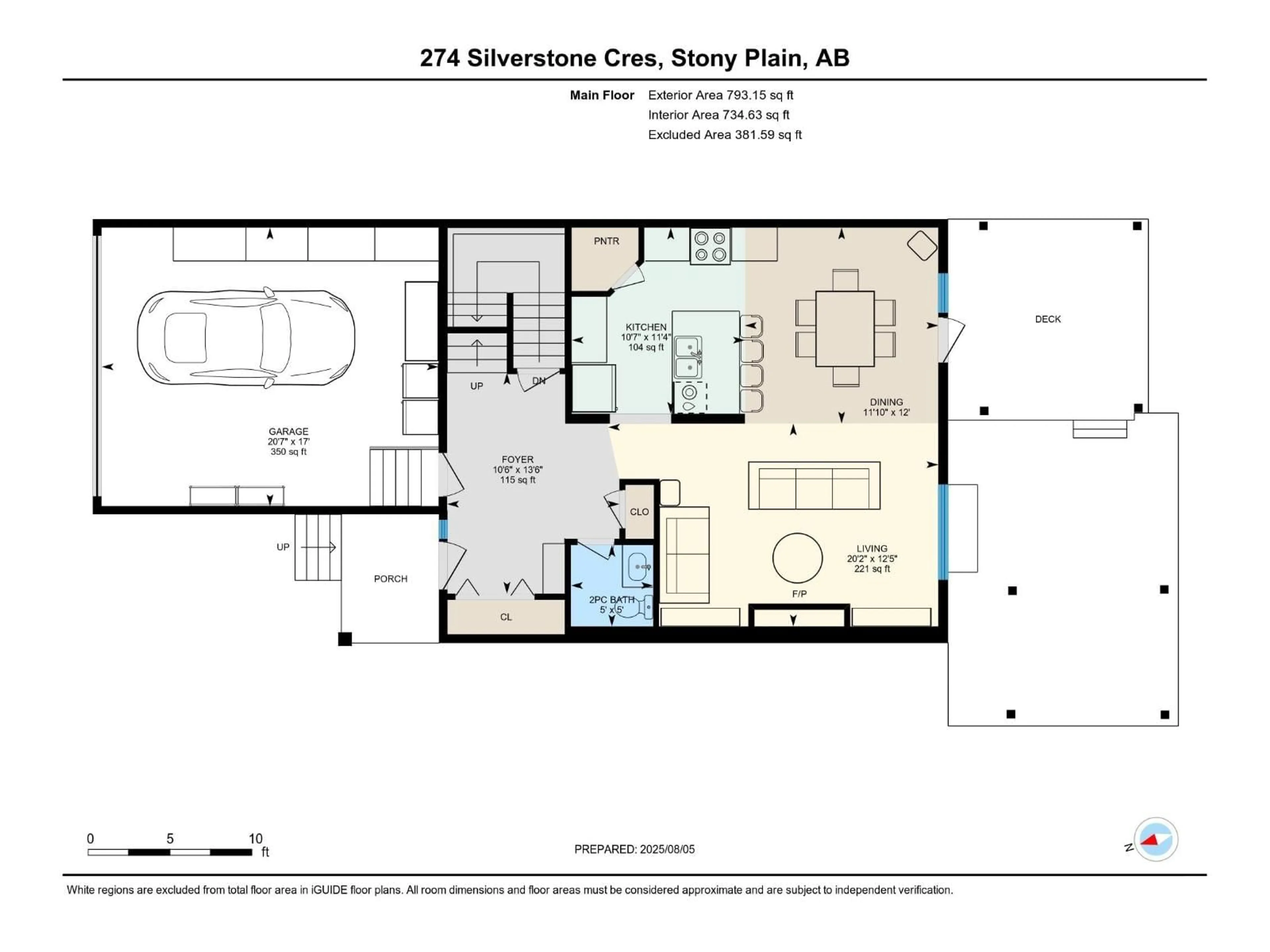 Floor plan for 274 SILVERSTONE CR, Stony Plain Alberta T7Z0E8