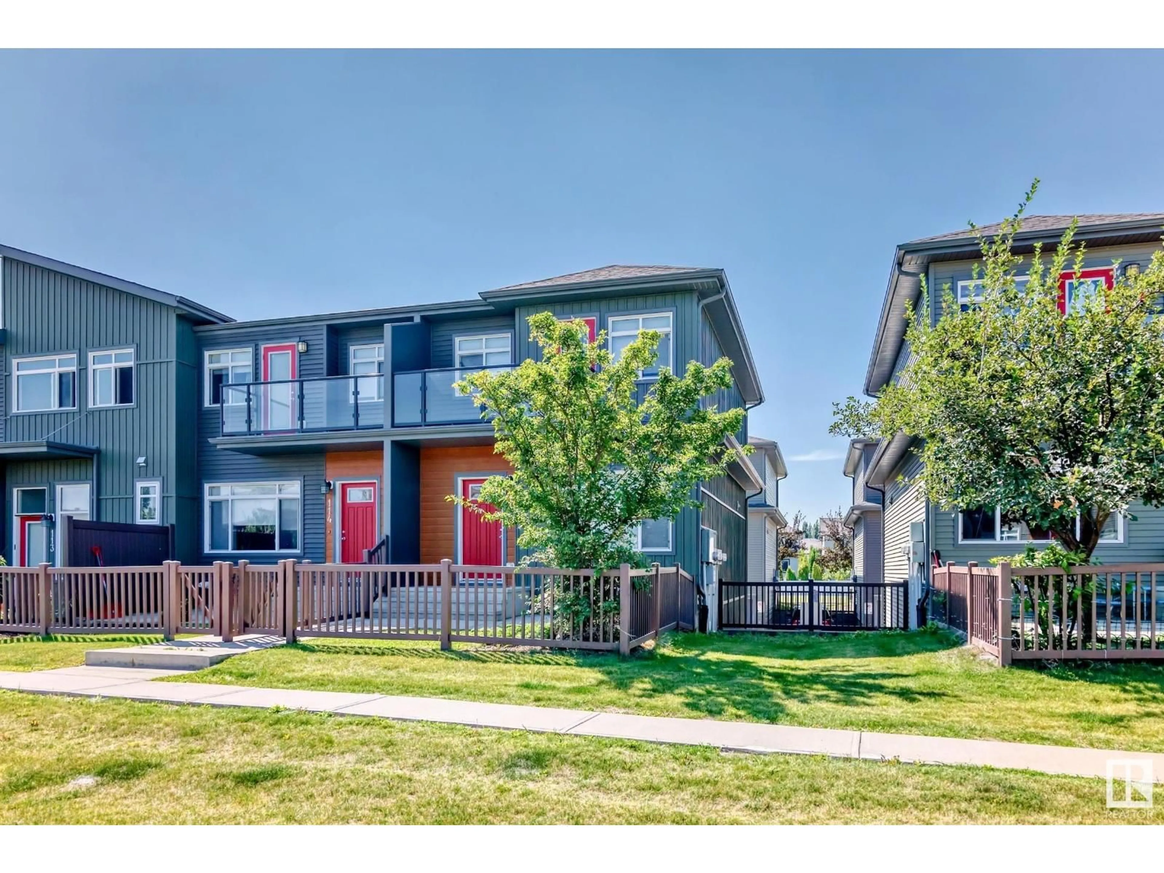 A pic from outside/outdoor area/front of a property/back of a property/a pic from drone, street for #115 - 7503 GETTY GA, Edmonton Alberta T5T4S8