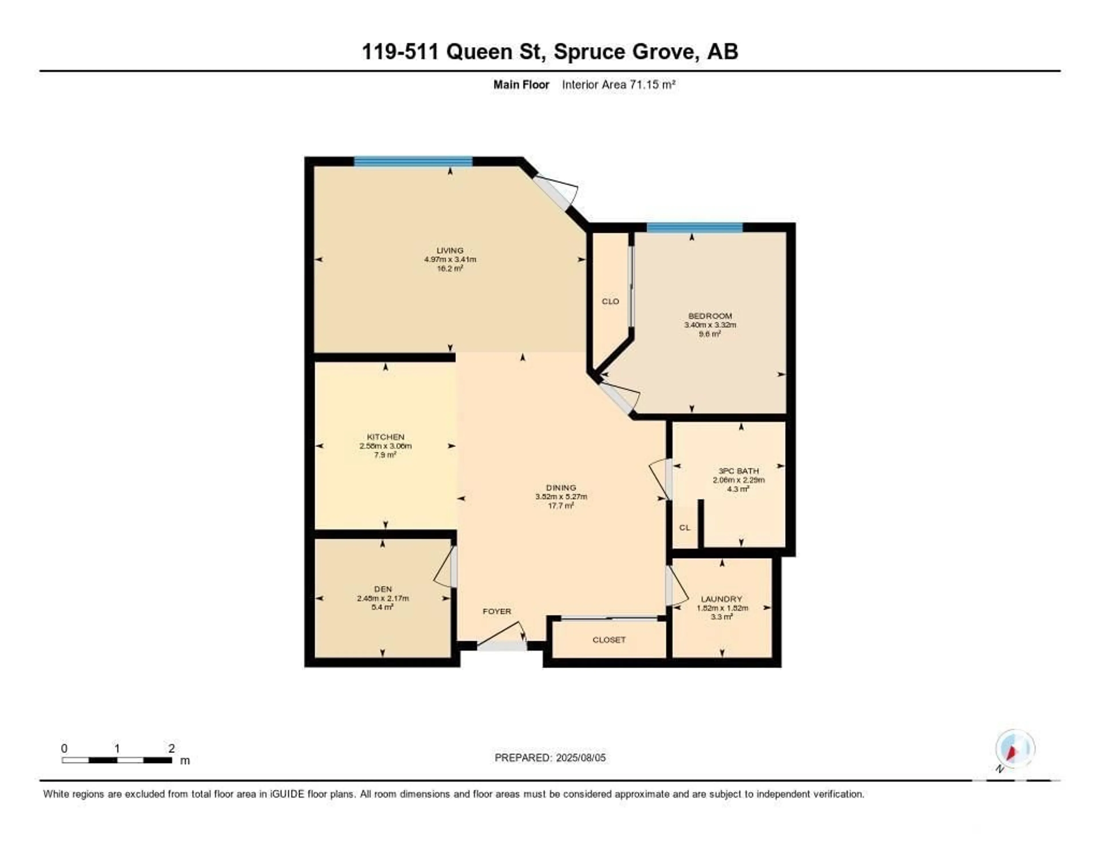 Floor plan for 119-511 QUEEN ST, Spruce Grove Alberta T7X0G4