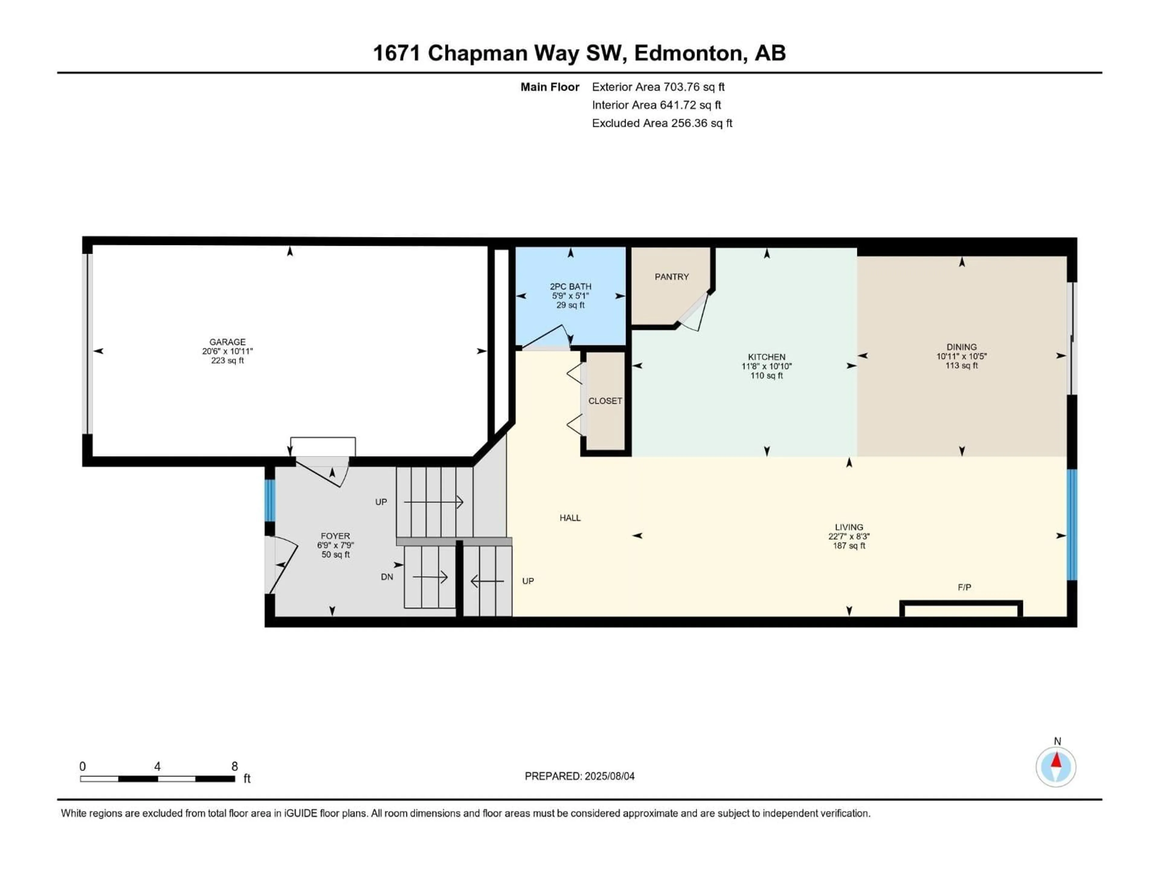 Floor plan for 1671 CHAPMAN WY, Edmonton Alberta T6W0Y5