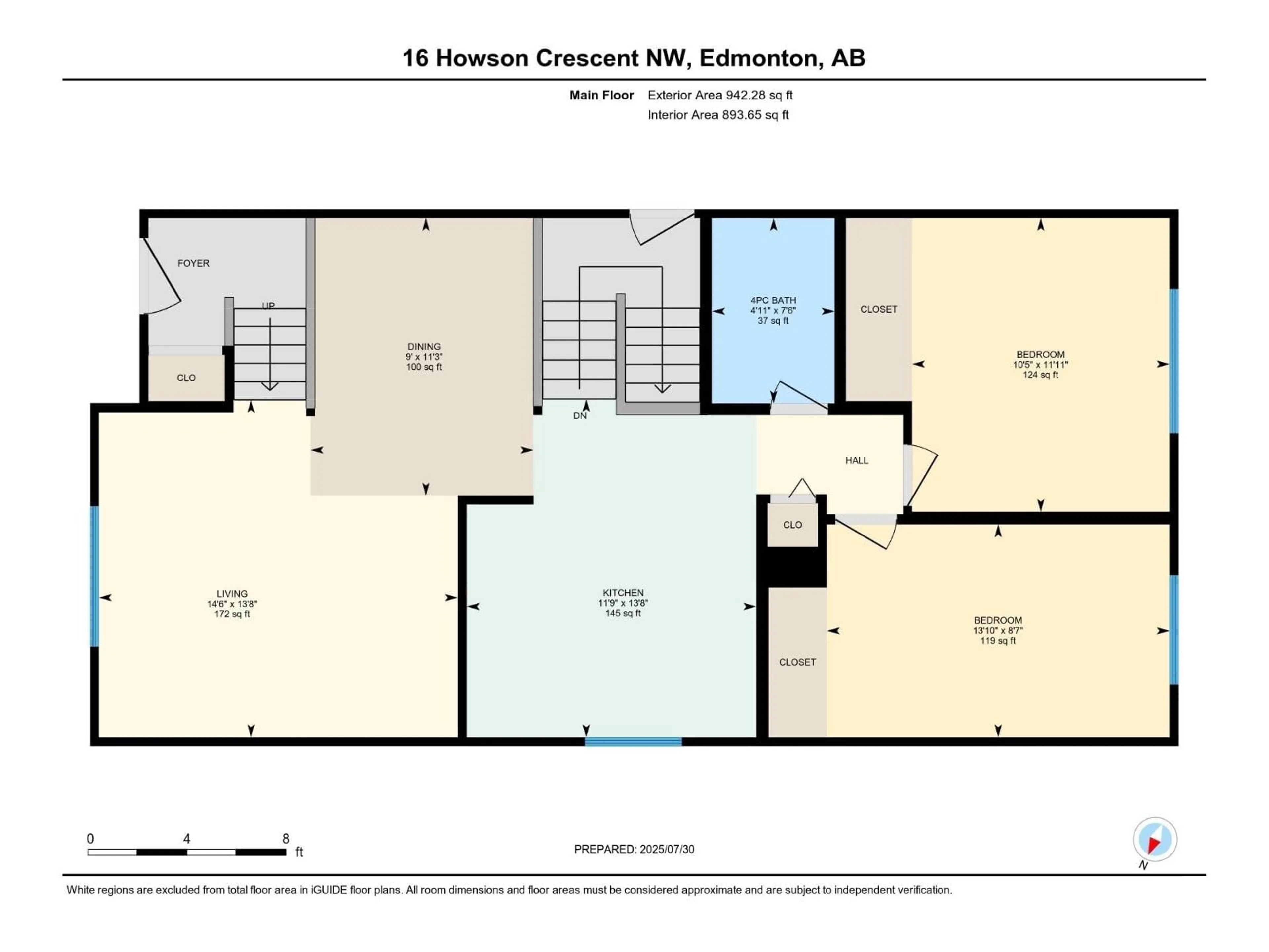Floor plan for 16 HOWSON CR, Edmonton Alberta T5A4V2