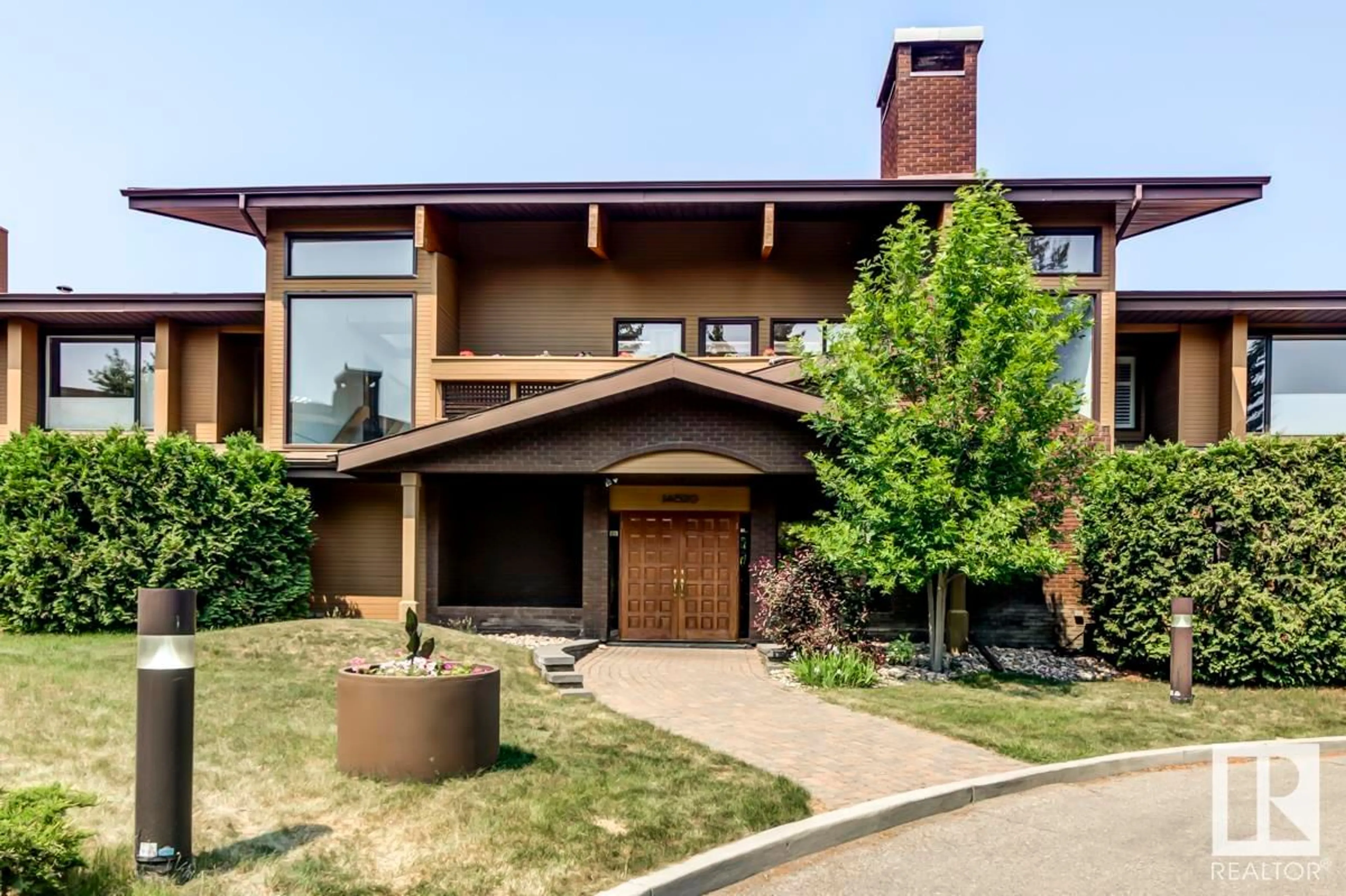 Home with brick exterior material, street for #7 - 14820 45 AV NW, Edmonton Alberta T6H5M5