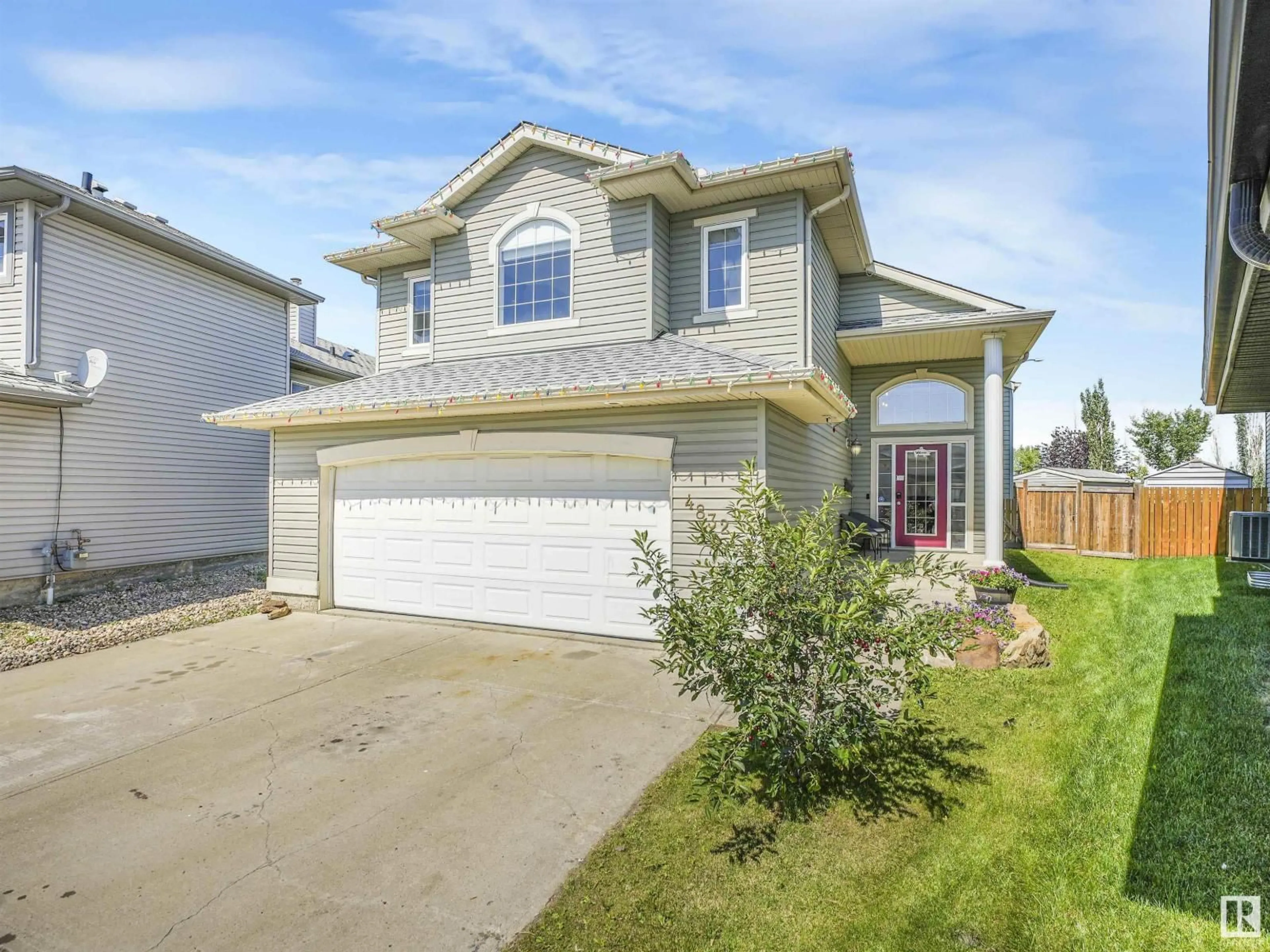 Home with vinyl exterior material, street for NW - 4832 157 AV, Edmonton Alberta T5Y0B7