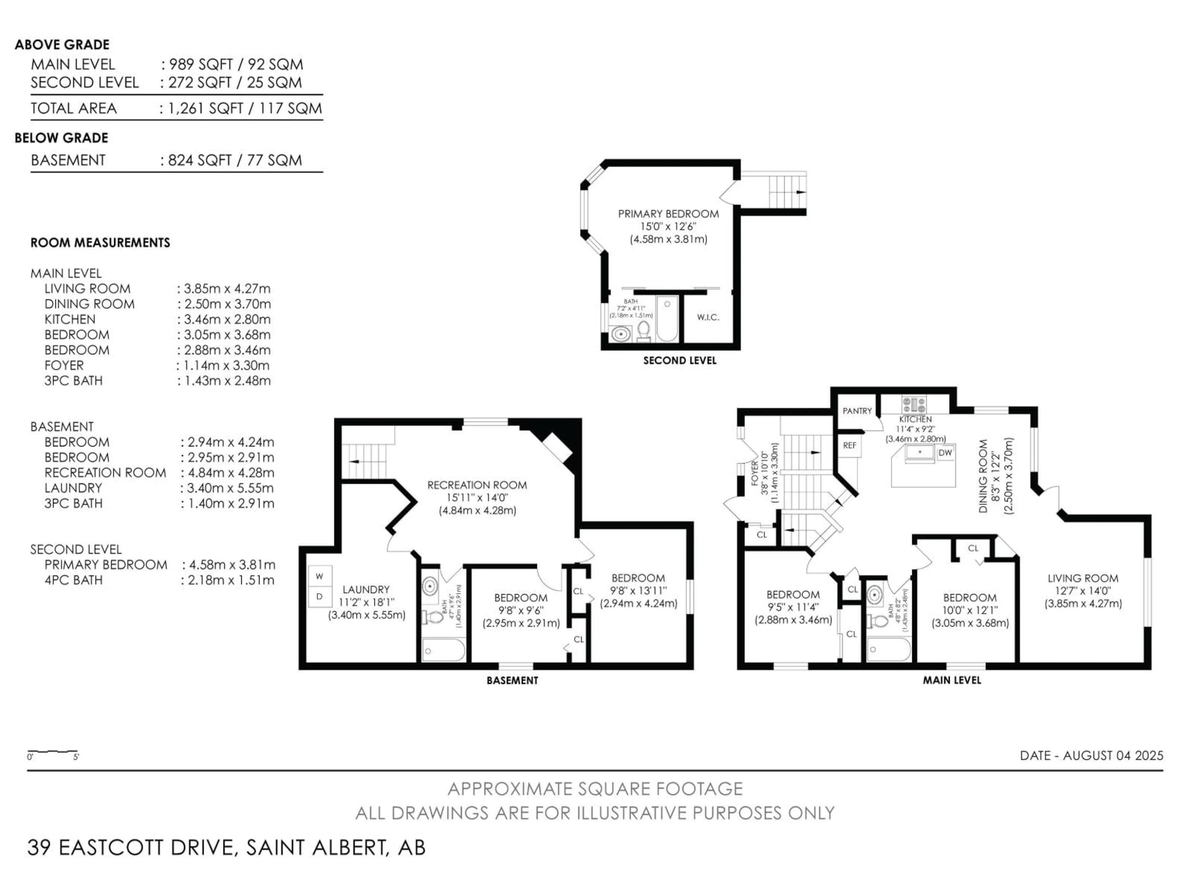 Floor plan for 39 EASTCOTT DR, St. Albert Alberta T8N7B1