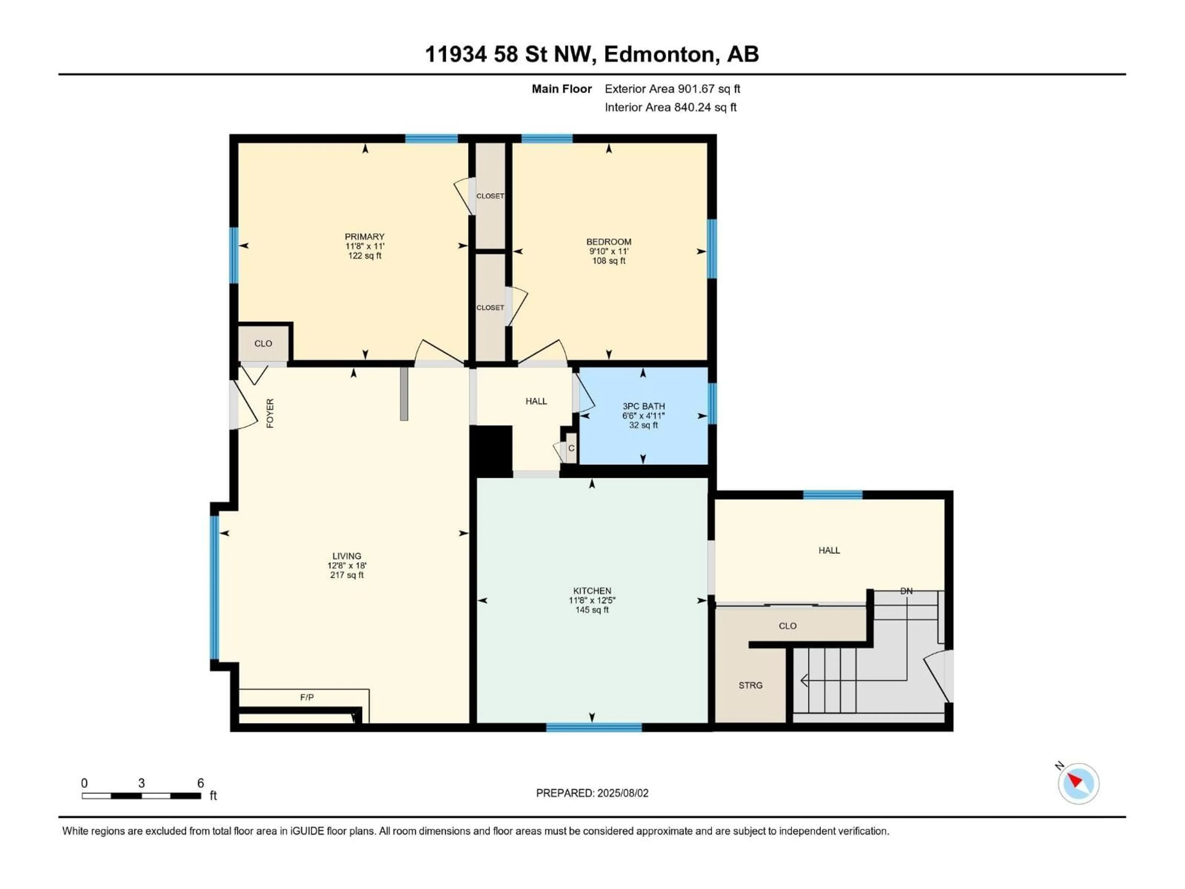 Floor plan for NW - 11934 58 ST, Edmonton Alberta T5W3W9
