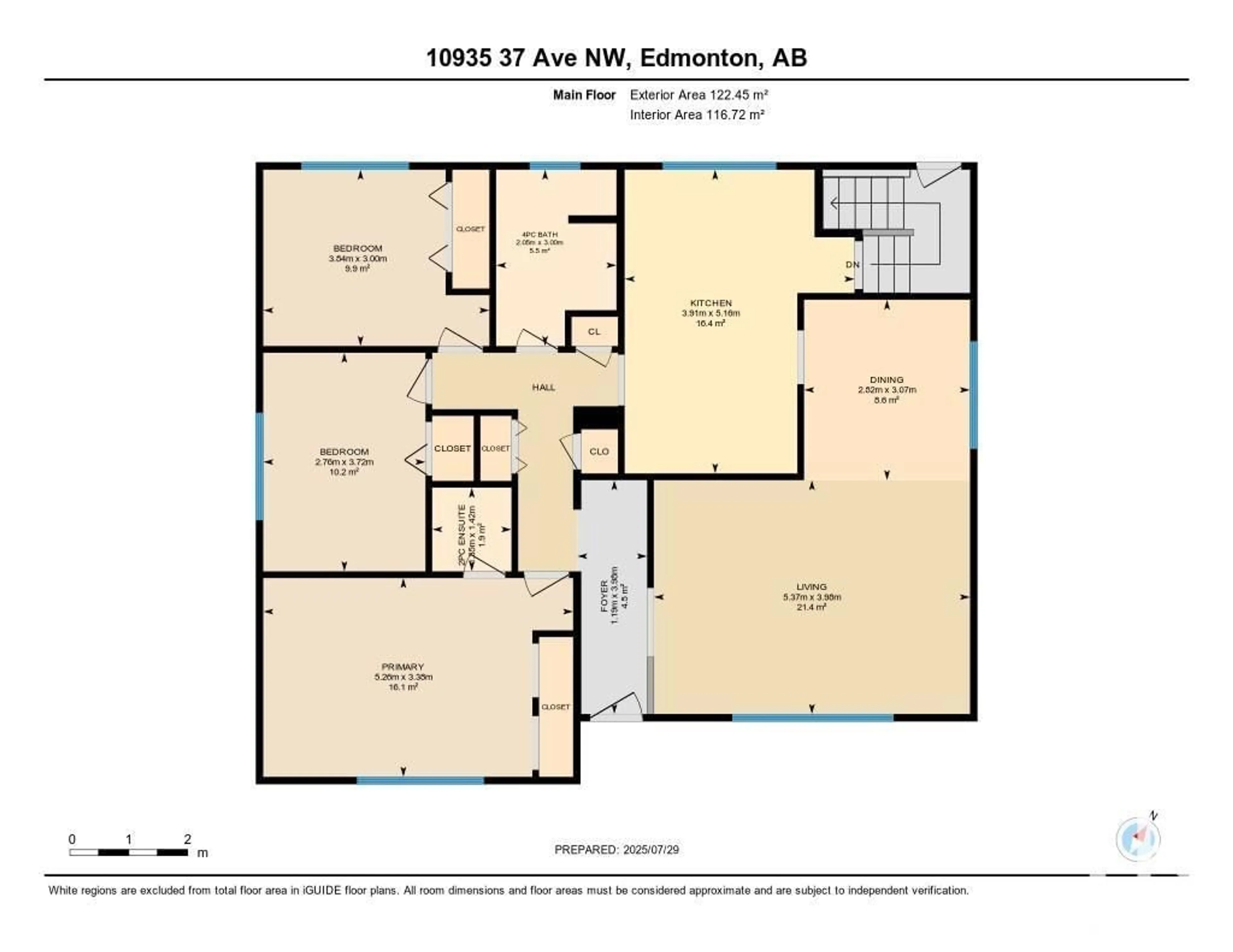 Floor plan for 10935 37 AV, Edmonton Alberta T6J0G8