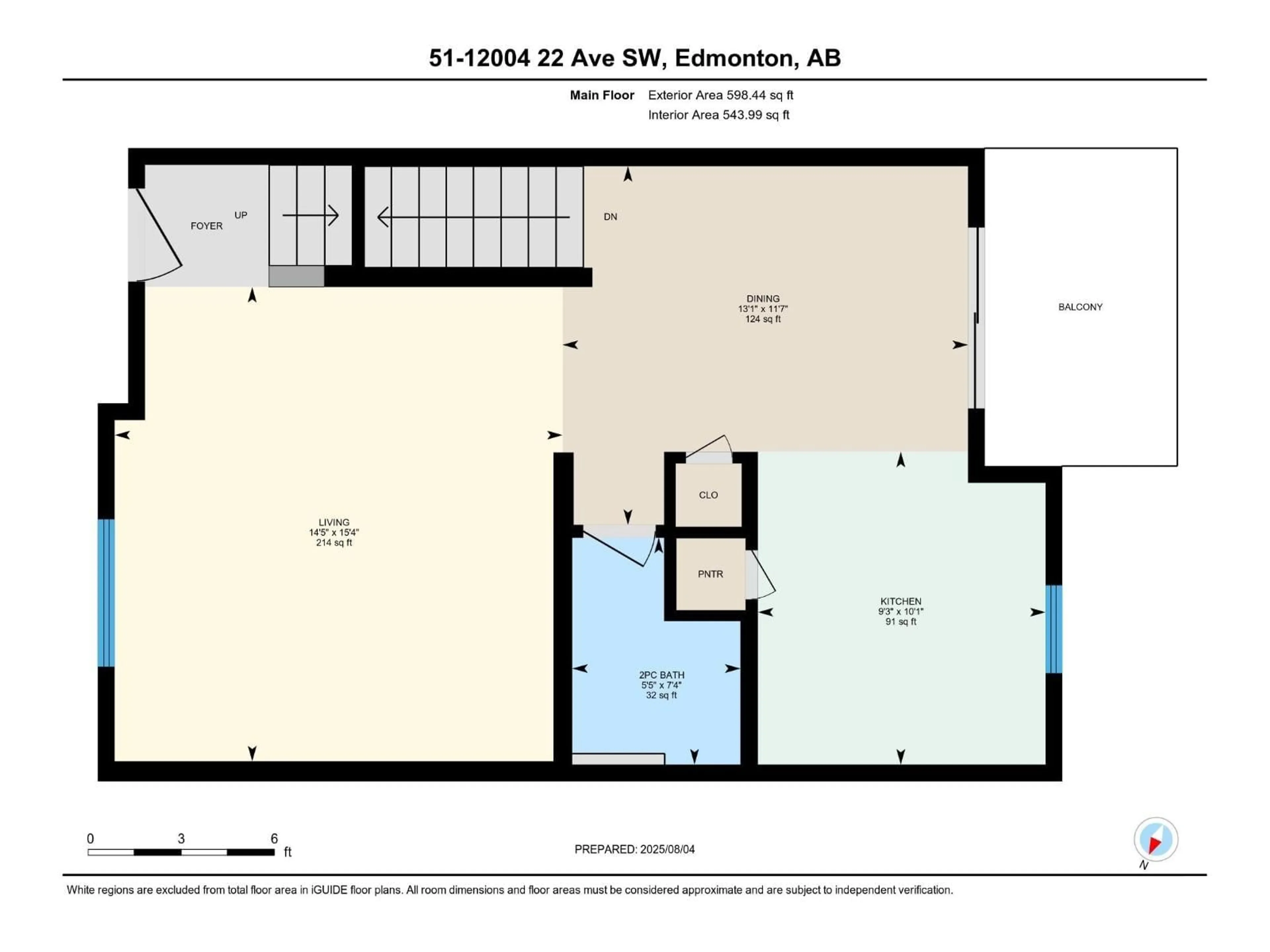 Floor plan for #51 - 12004 22 AV, Edmonton Alberta T6W0T1